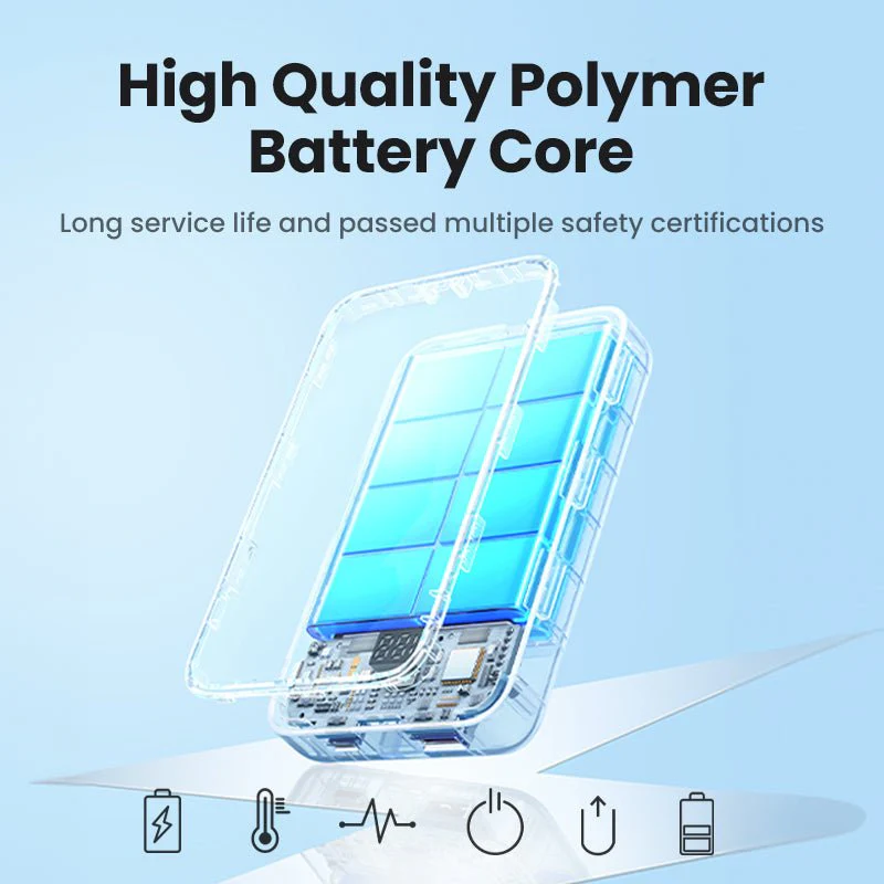 UGREEN Power Bank with Integrated USB-C Cable (10000mAh, 20W PD) - Image 6