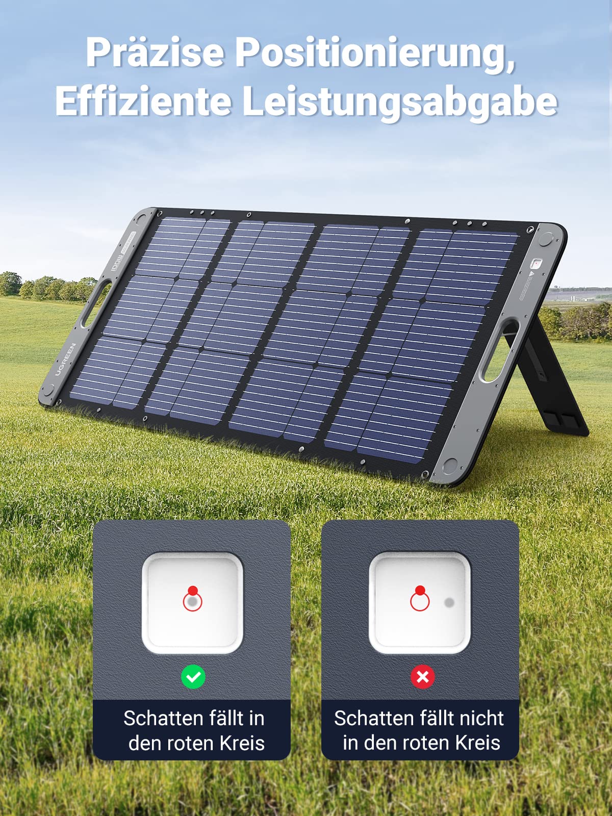 UGREEN Solar Panel Foldable Solar Panel for Portable Power Station (100 W) - Image 4
