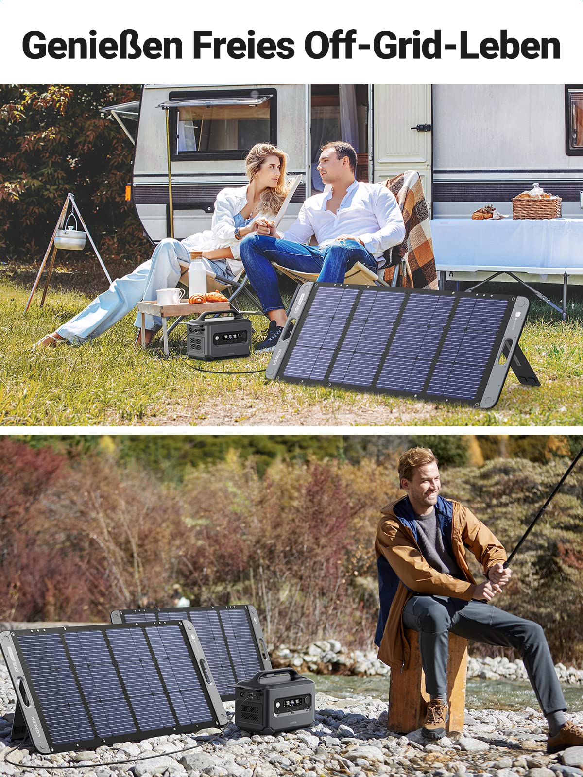 UGREEN Solar Panel Foldable Solar Panel for Portable Power Station (100 W) - Image 6
