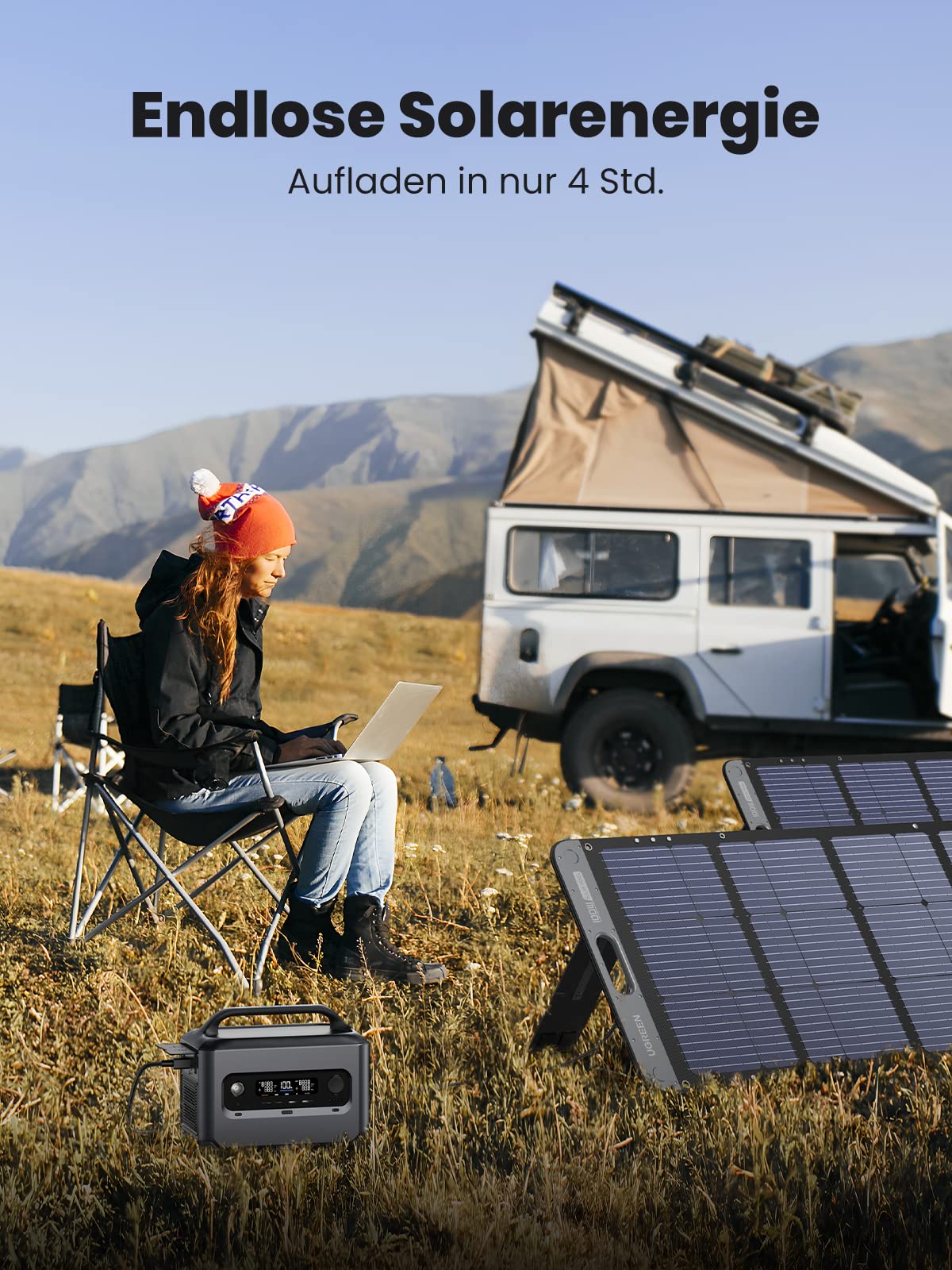 UGREEN Solar Panel Foldable Solar Panel for Portable Power Station (100 W) - Image 7