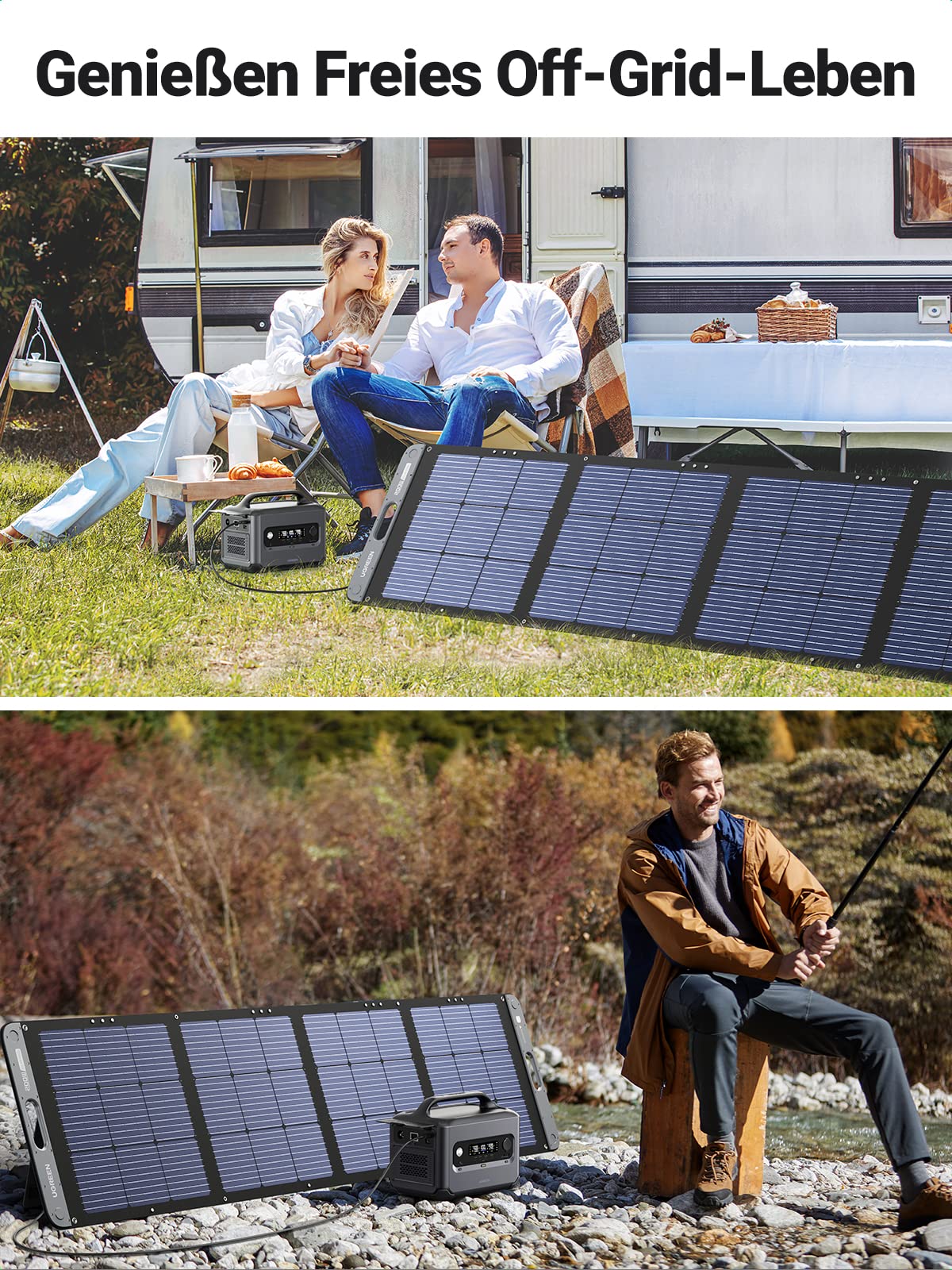 UGREEN Solar Panel Foldable Solar Panel for Portable Power Station (200 W) - Image 6