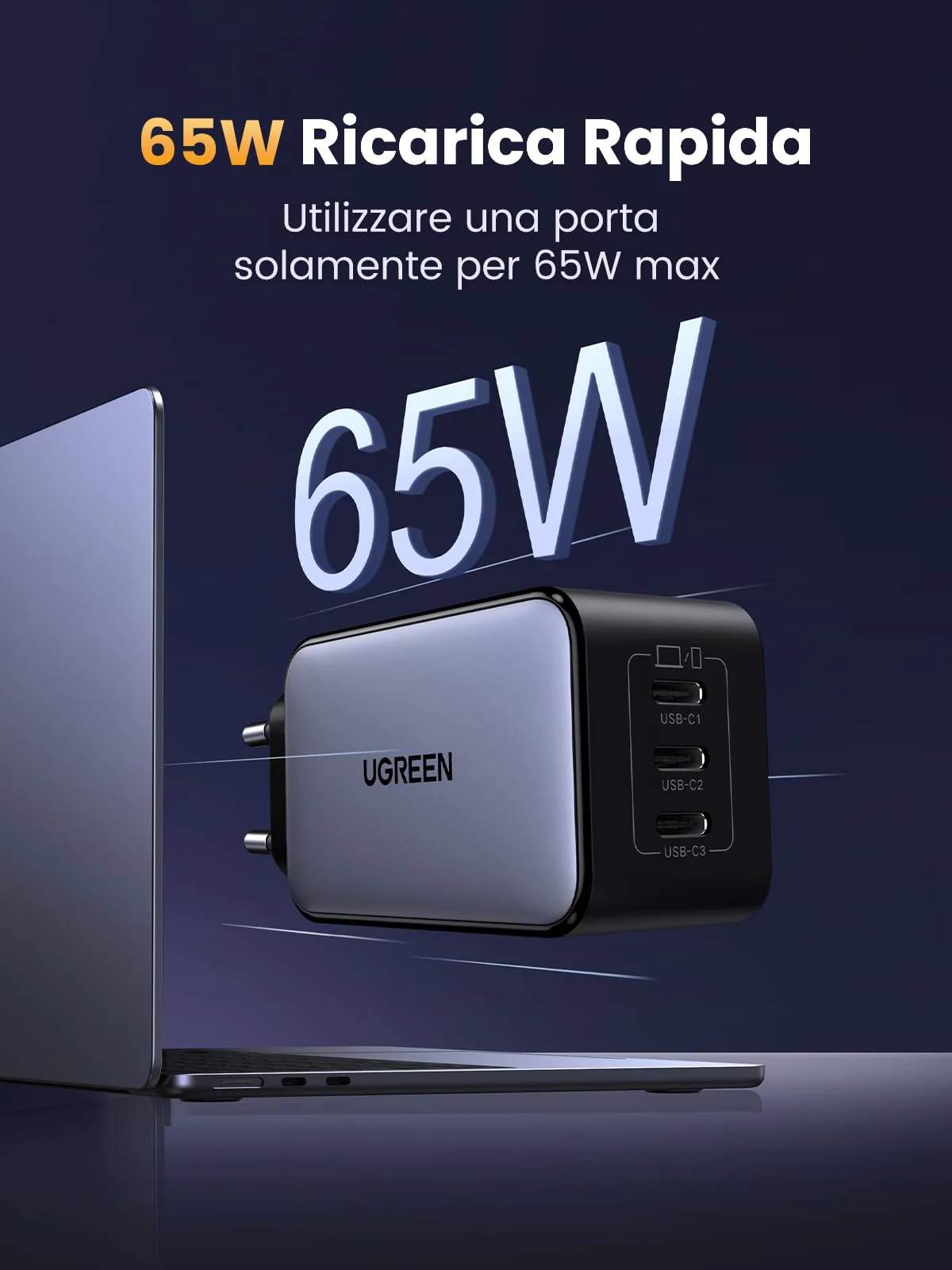 UGREEN Nexode 65W USB C Charger with 3 Type C Charger 45W PPS Fast Charging GaNInfinity Compatible with MacBook Pro Air iPad iPhone 17 Pro Max Air/Series 16-12 Pixel 10 9 Galaxy S26 - Image 2