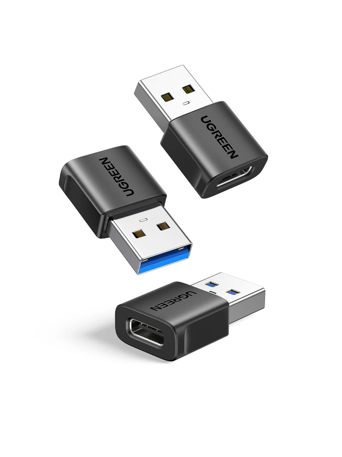 UGREEN USB C Adapter USB A 3.1 10Gbps 3 Pieces Male to Female Converter Type C Portable Compatible with iPhone 17 16 Pro Air Plus Max Galaxy S25 S24 CarPlay iPad PC Laptop MacBook