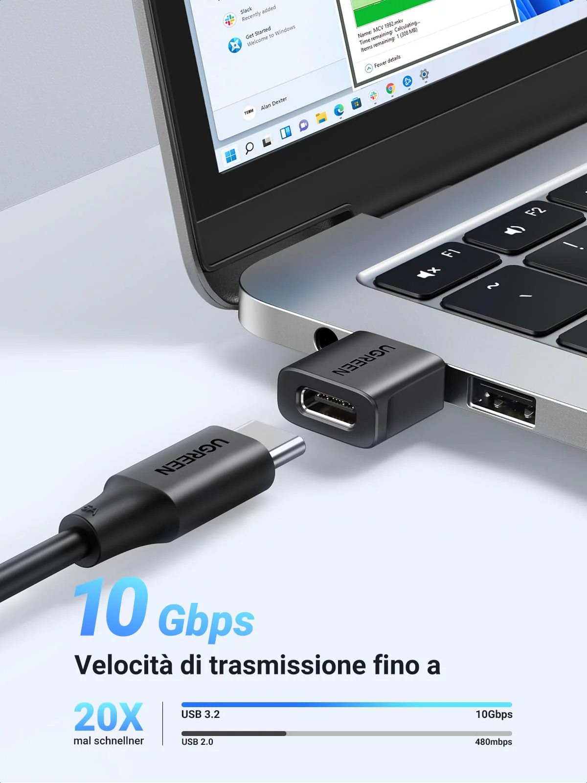 UGREEN USB C Adapter USB A 3.1 10Gbps 3 Pieces Male to Female Converter Type C Portable Compatible with iPhone 17 16 Pro Air Plus Max Galaxy S25 S24 CarPlay iPad PC Laptop MacBook - Image 2