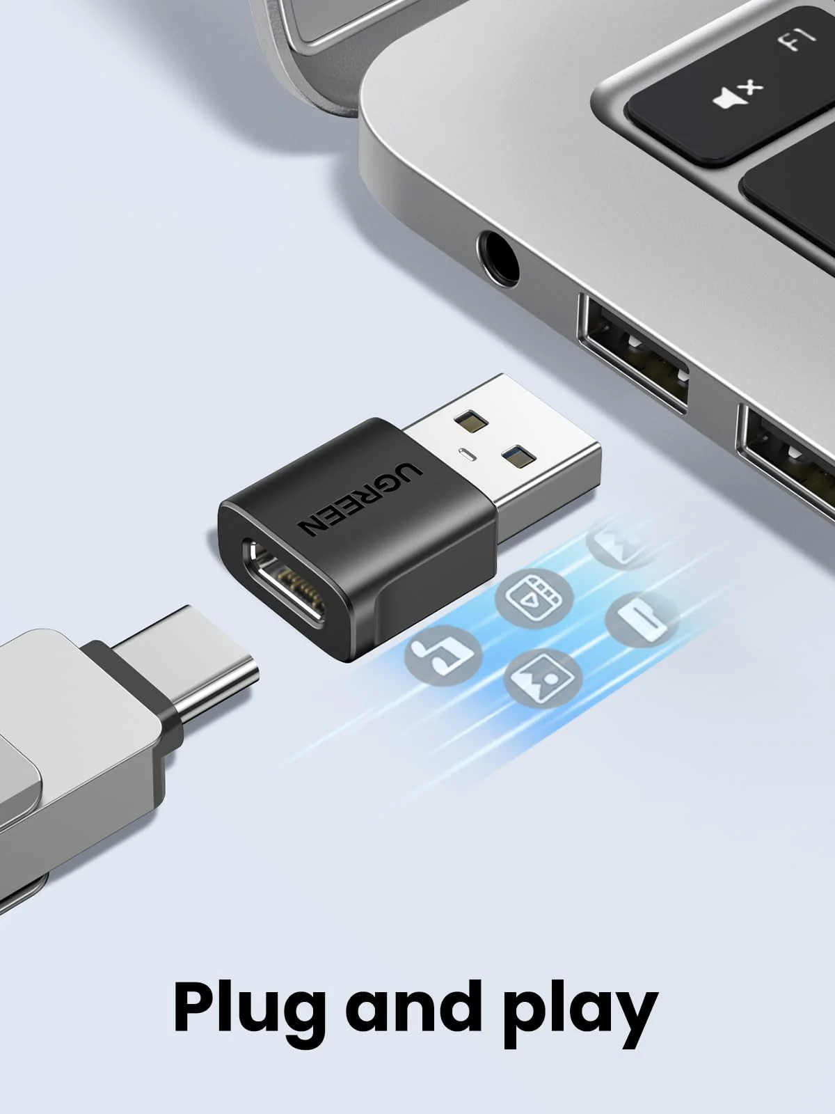 UGREEN USB C Adapter USB A 3.1 10Gbps 3 Pieces Male to Female Converter Type C Portable Compatible with iPhone 17 16 Pro Air Plus Max Galaxy S25 S24 CarPlay iPad PC Laptop MacBook - Image 8