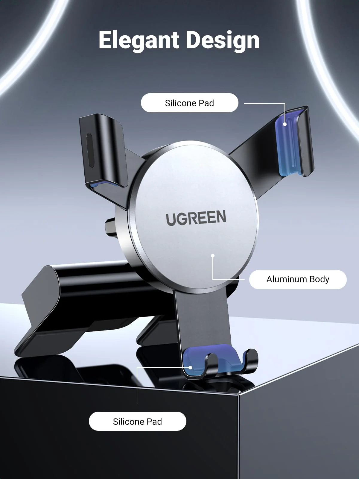 UGREEN Car Phone Mount CD Slot Gravity Car Phone Holder Free Angle Rotation - Image 5