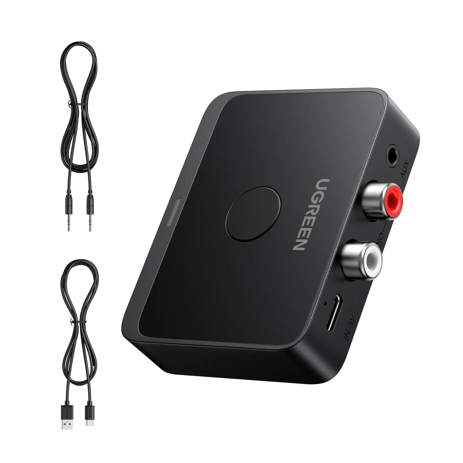 UGREEN Bluetooth 6.0 Receiver LDAC/SBC/AAC Audio USB-C Adapter 2RCA 3.5mm HiFi Low Latency Wireless Compatible with Phone Tablet Speaker Amplifier