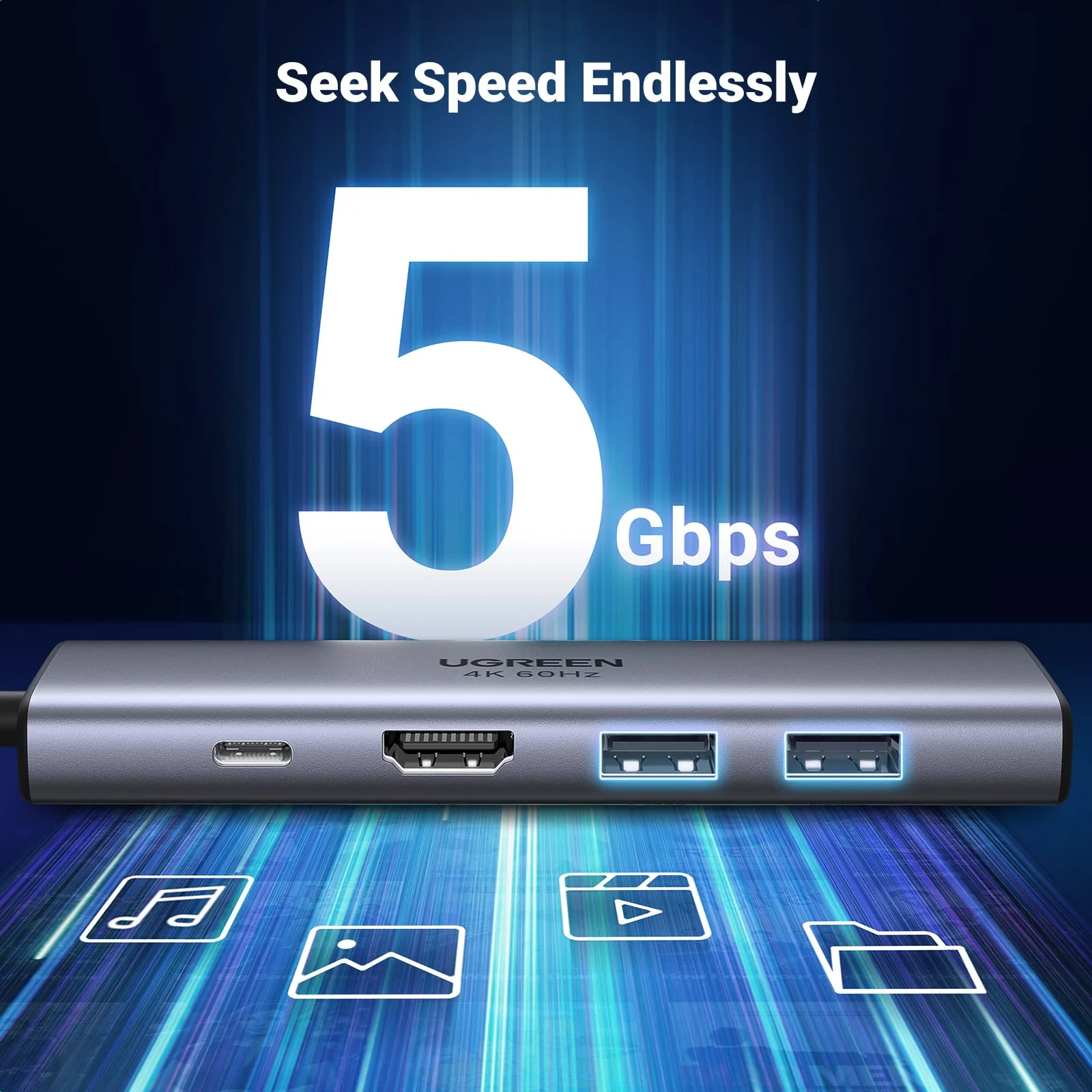 UGREEN USB C Hub 4K 60Hz, 6-in-1 USB C to USB Adapter - Image 6