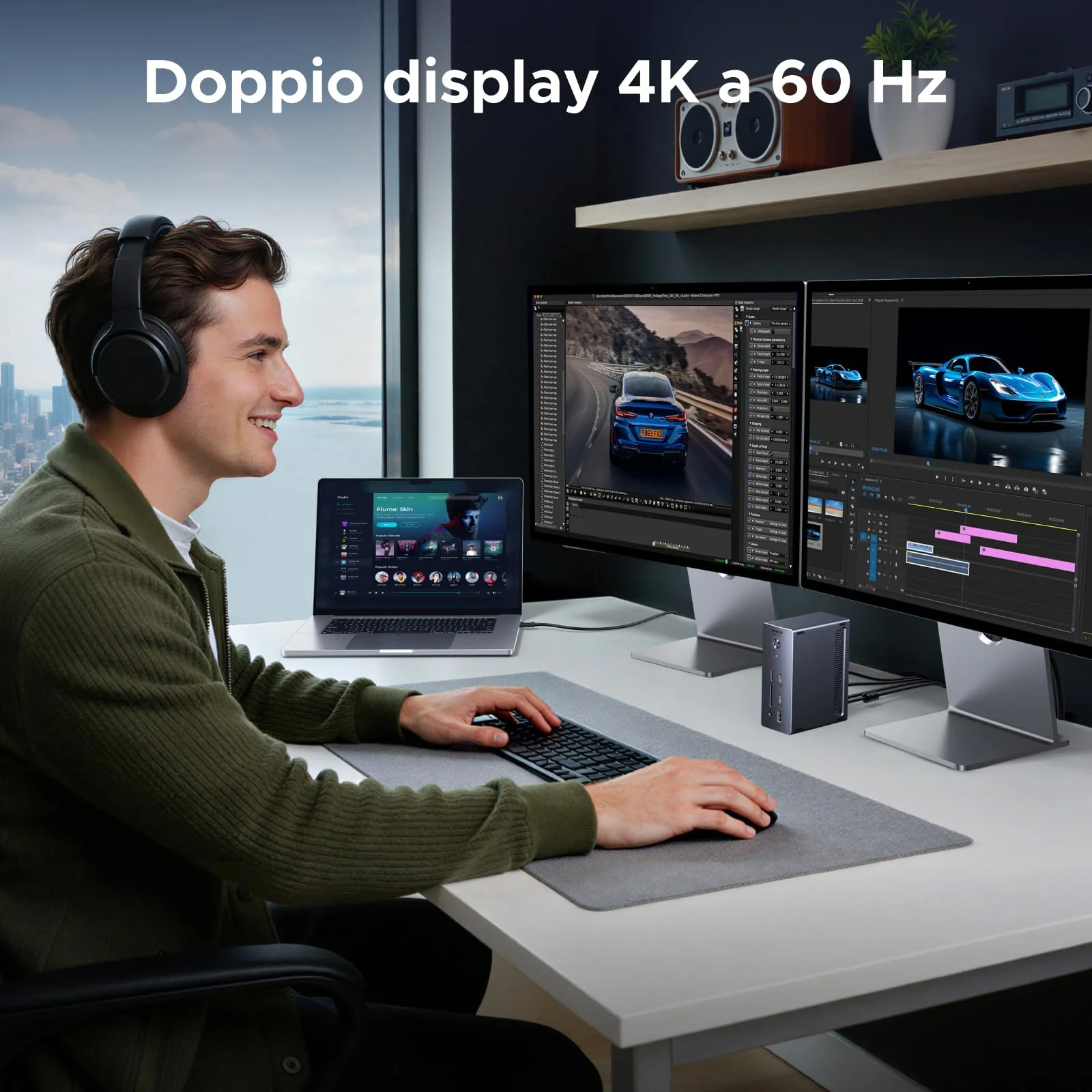 UGREEN Revodok Max 13 in 1 Thunderbolt 4 40Gbps Dock with 2 TBT4 and 1 DisplayPort Multi USB Data RJ45 1GbE SD TF 3.5mm Port Dual Docking Station 4K 60Hz Single 8K 30Hz Screen Extension - Image 4