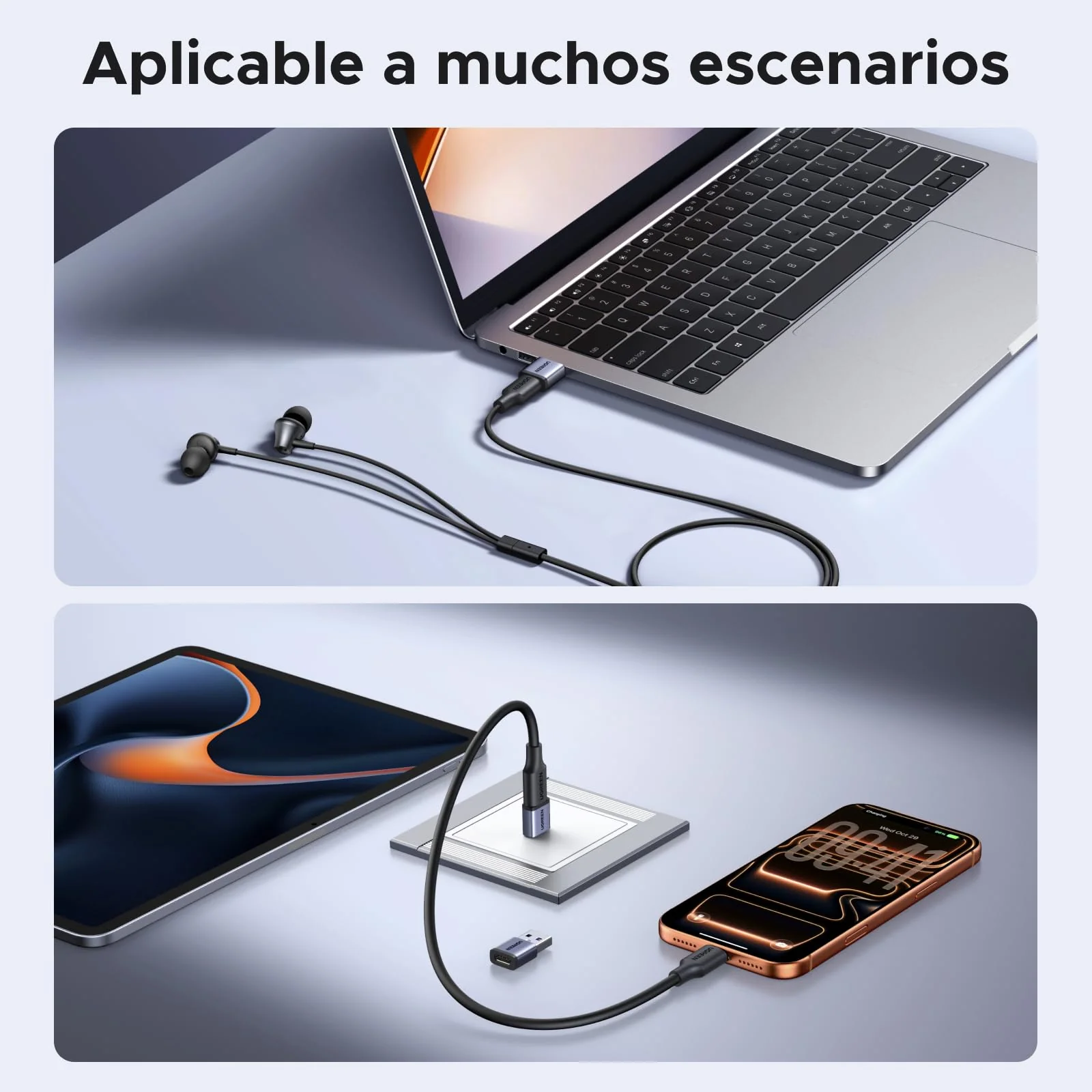 UGREEN USB C to USB 3.2 Adapter 10Gbps 5 Pcs Type C Female to Type A Male Converter Fast Charging and Data Transmission for iPhone 17 16 15 Plus Pro MAX MacBook iPad Air Galaxy S25 - Image 5