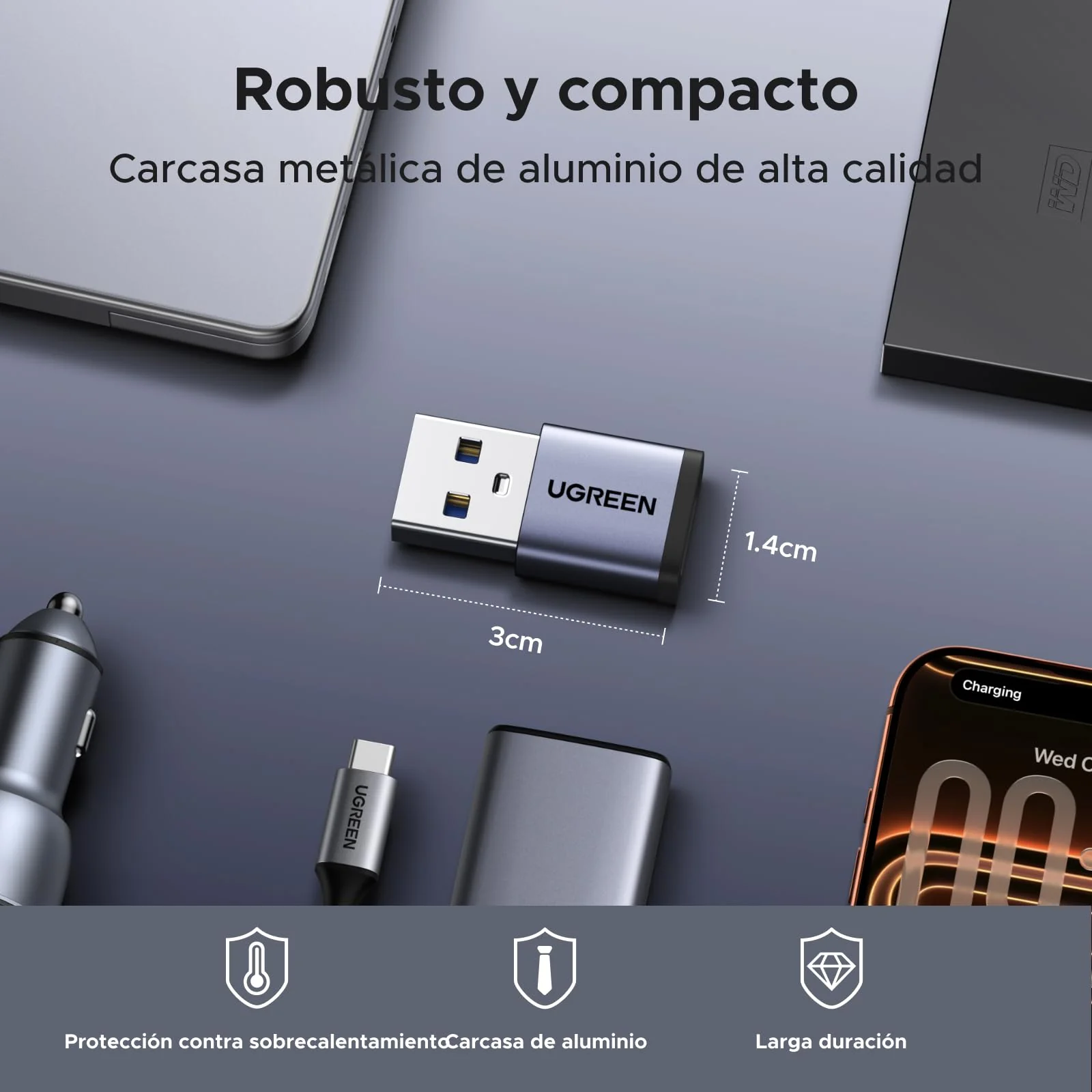 UGREEN USB C to USB 3.2 Adapter 10Gbps 5 Pcs Type C Female to Type A Male Converter Fast Charging and Data Transmission for iPhone 17 16 15 Plus Pro MAX MacBook iPad Air Galaxy S25 - Image 8