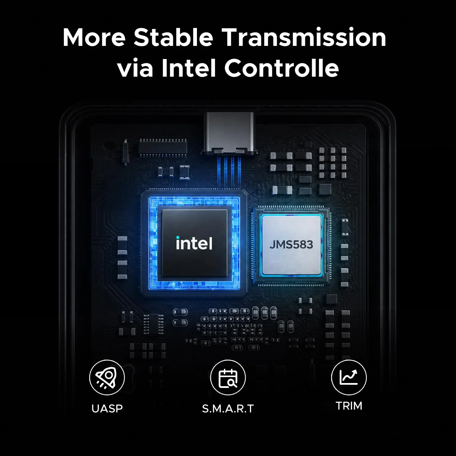 UGREEN M.2 NVMe SSD Enclosure (80Gbps,Thunderbolt 5/USB4,8TB) - Image 4