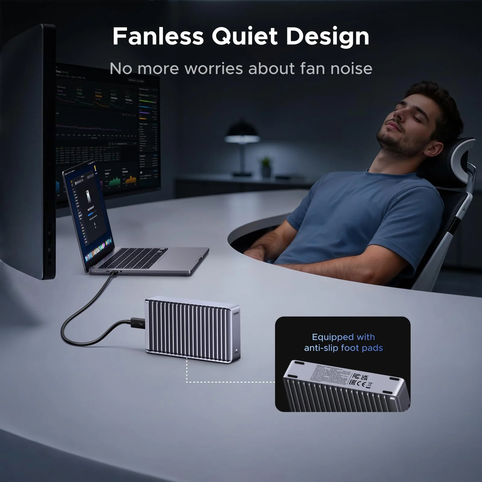 UGREEN M.2 NVMe SSD Enclosure (80Gbps,Thunderbolt 5/USB4,8TB) - Image 5