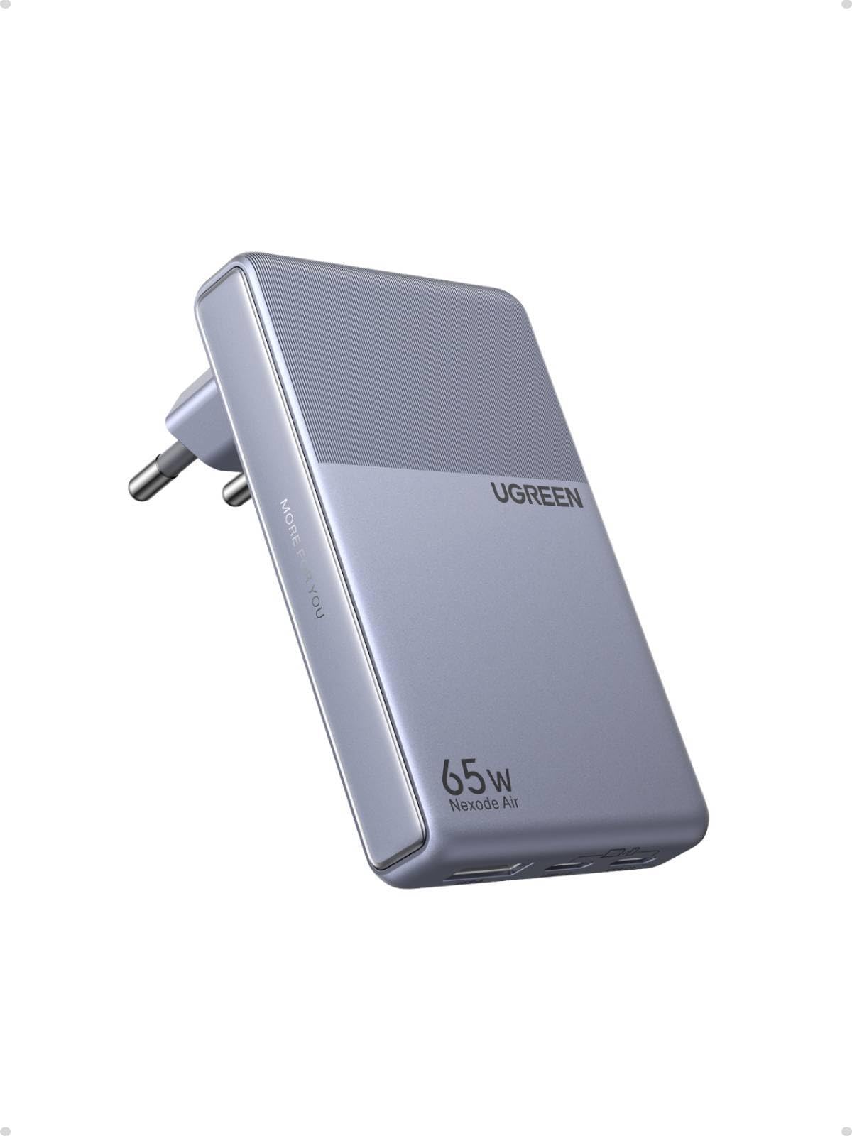 UGREEN Nexode Air 65W Ultra Slim Charger Adapter Universal Travel Charger Compatible with iPhone 17 Pro Max Air 16 15 14 13 Galaxy S26 25 24 Pixel 10 Pro iPad Steam Deck