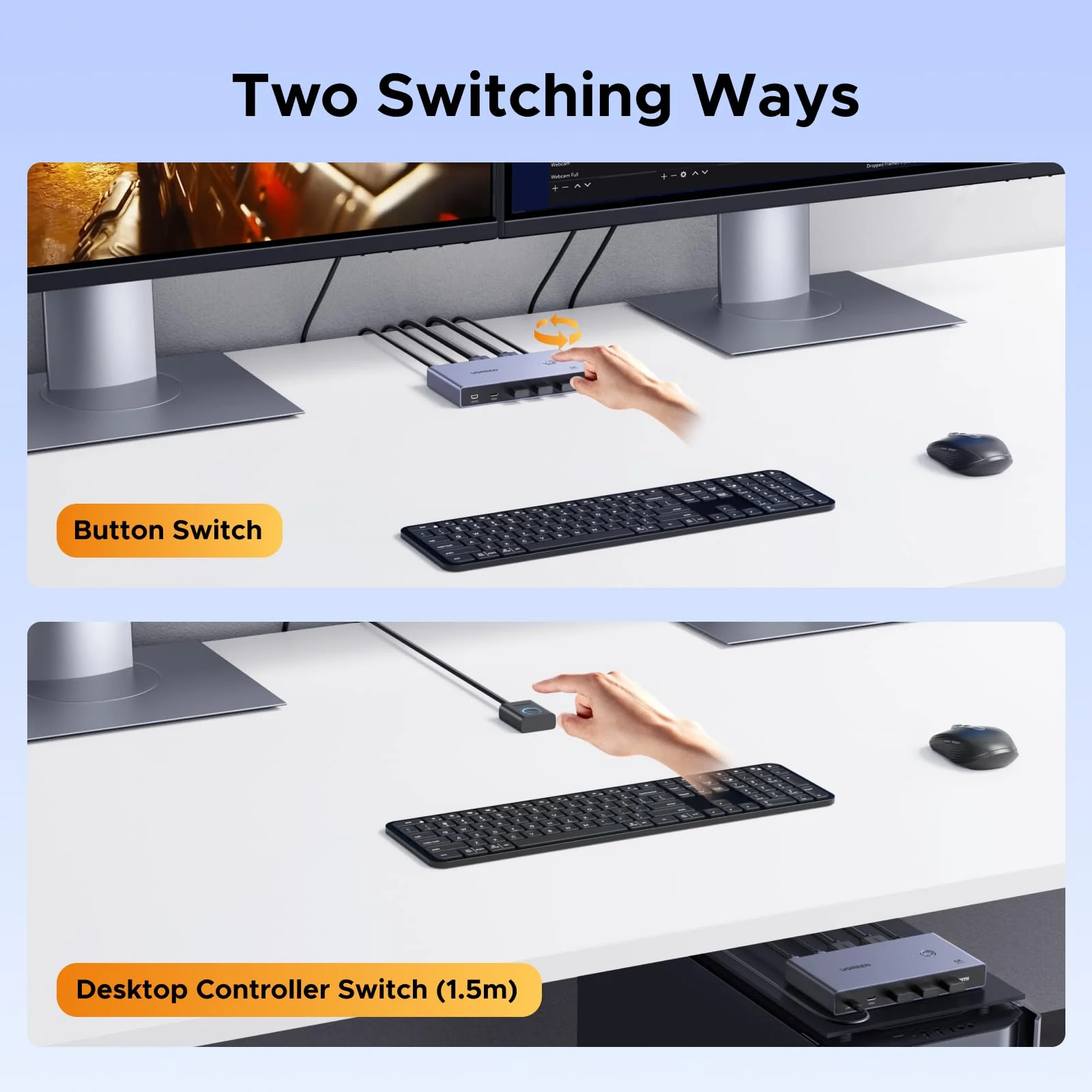 UGREEN KVM Switch (2 PCs, 4K@60Hz, 5Gbps) - Image 7
