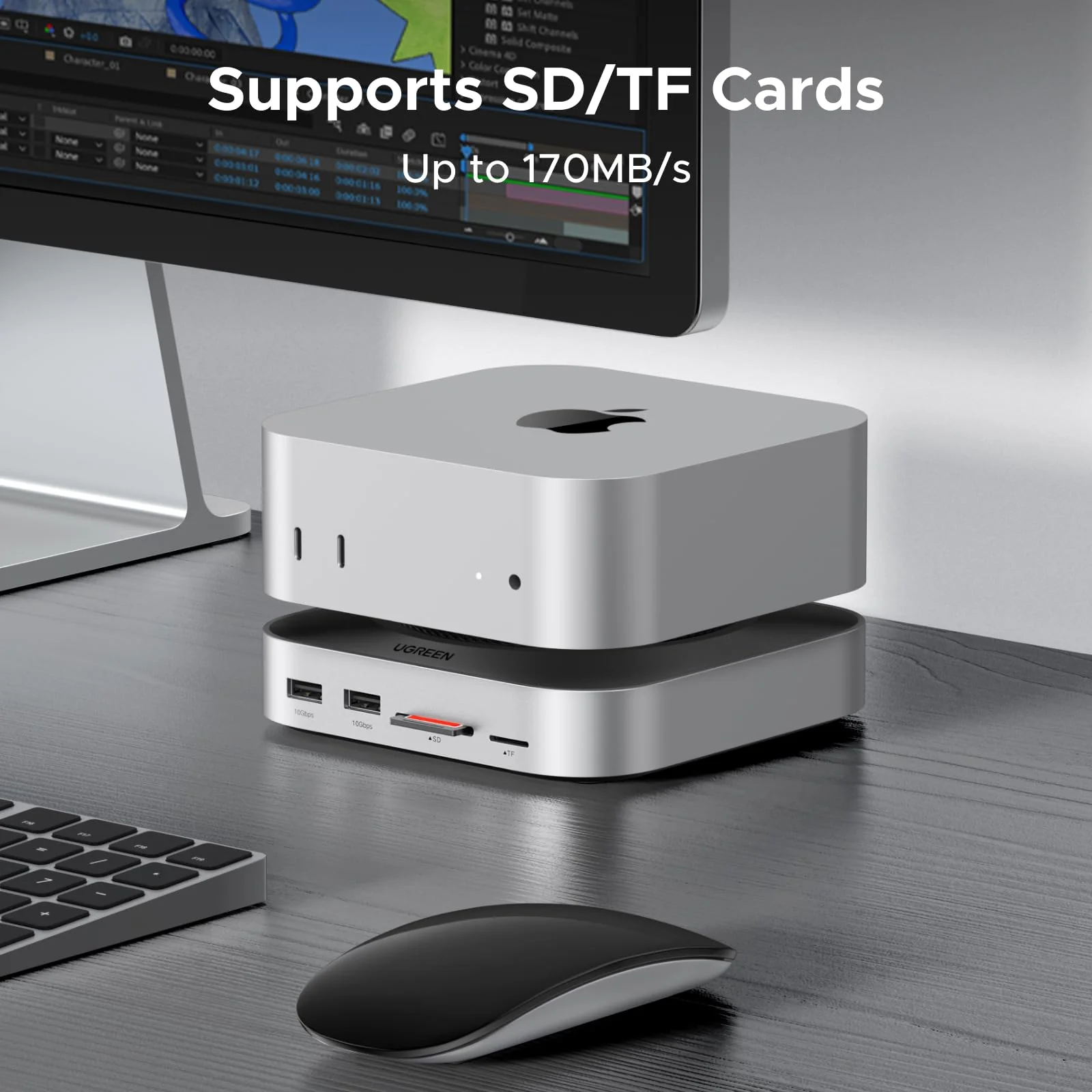 UGREEN Mac Mini M4 Docking Station (11-Port, 8TB, 10Gbps) - Image 5