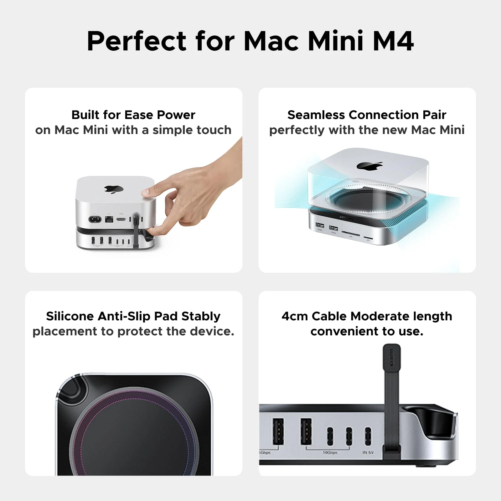 UGREEN Mac Mini M4 Docking Station (11-Port, 8TB, 10Gbps) - Image 6