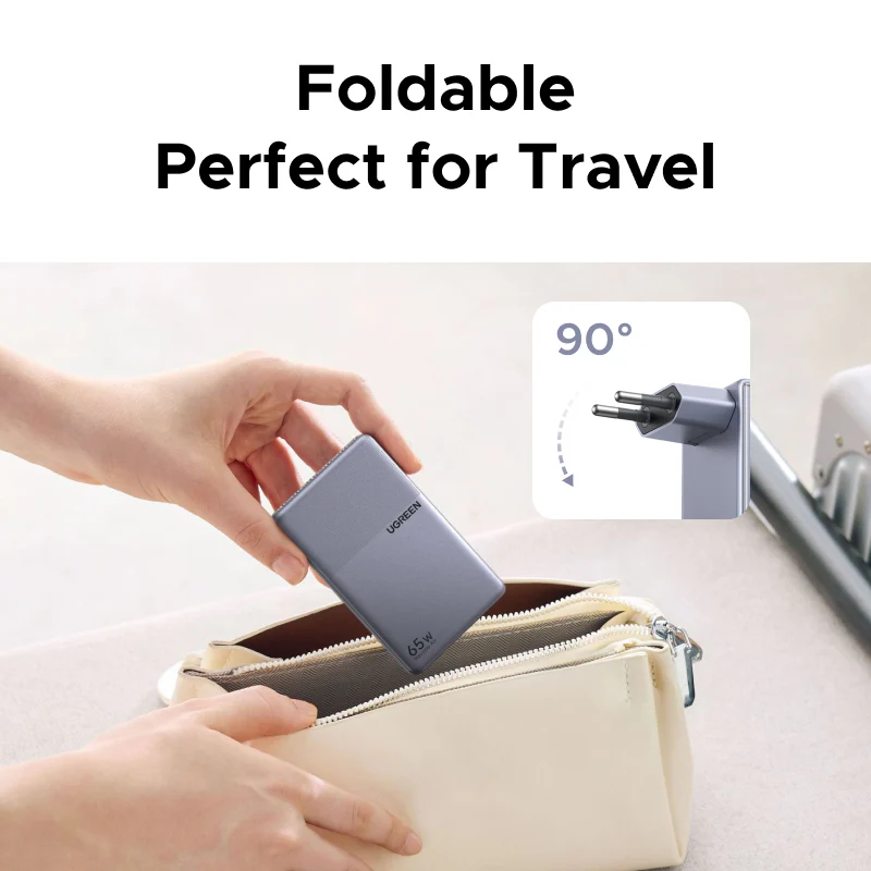 UGREEN Nexode Air Slim Charger (65W, 3-Port, Foldable Plug) - Image 4
