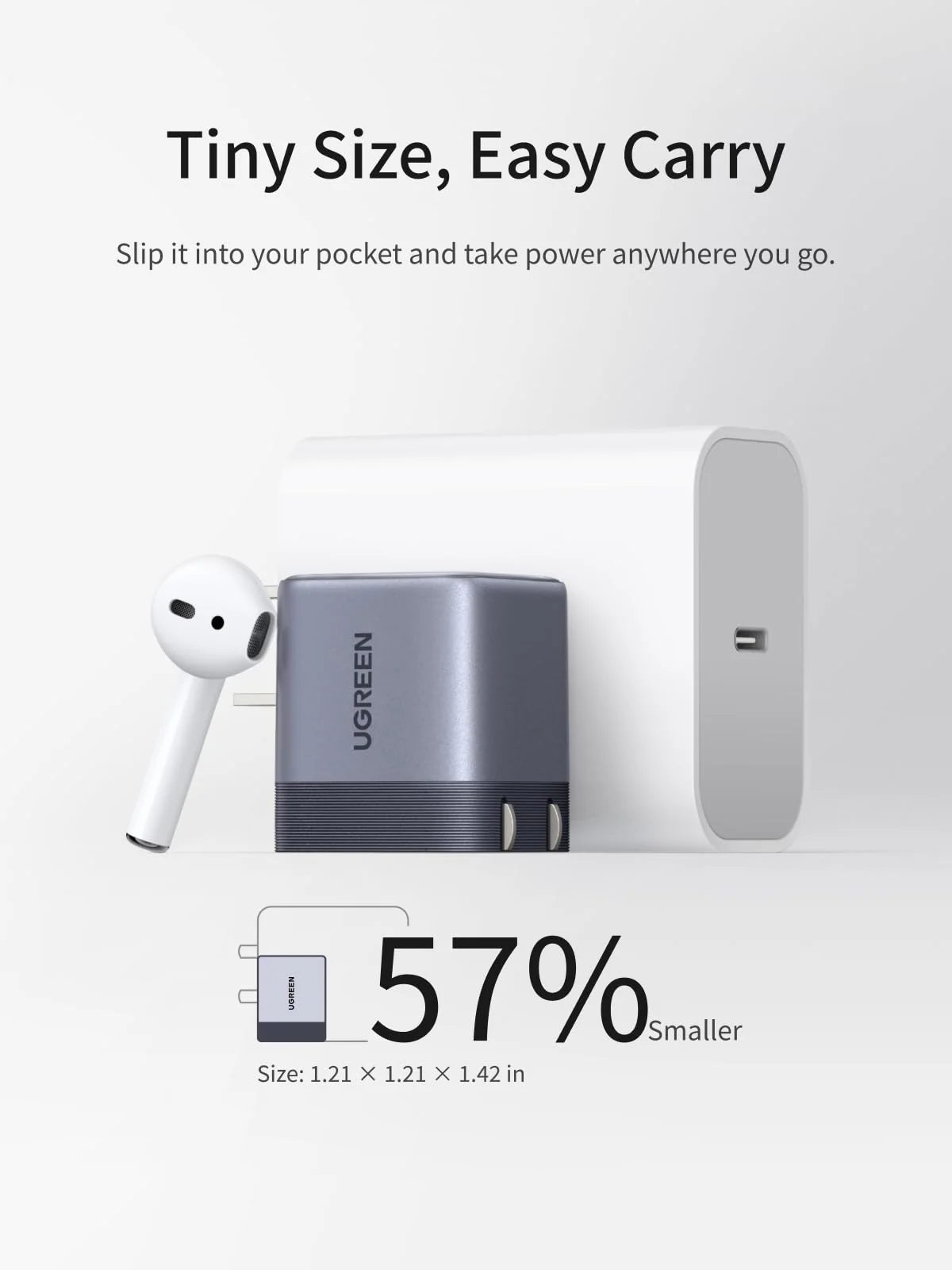 UGREEN Nexode Air USB-C Charger (45W, GaN, Foldable Plug) - Image 2