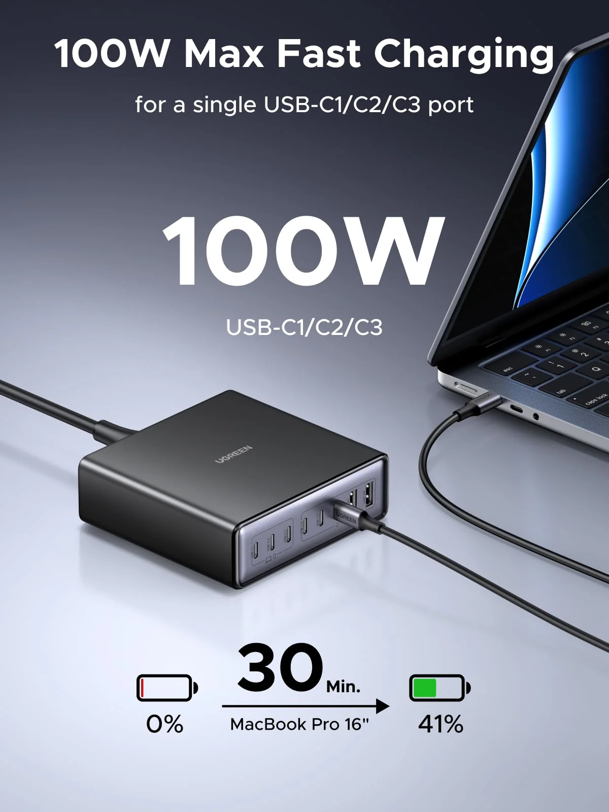 UGREEN Nexode Desktop GaN Charger (200W, 8-Port) - Image 5