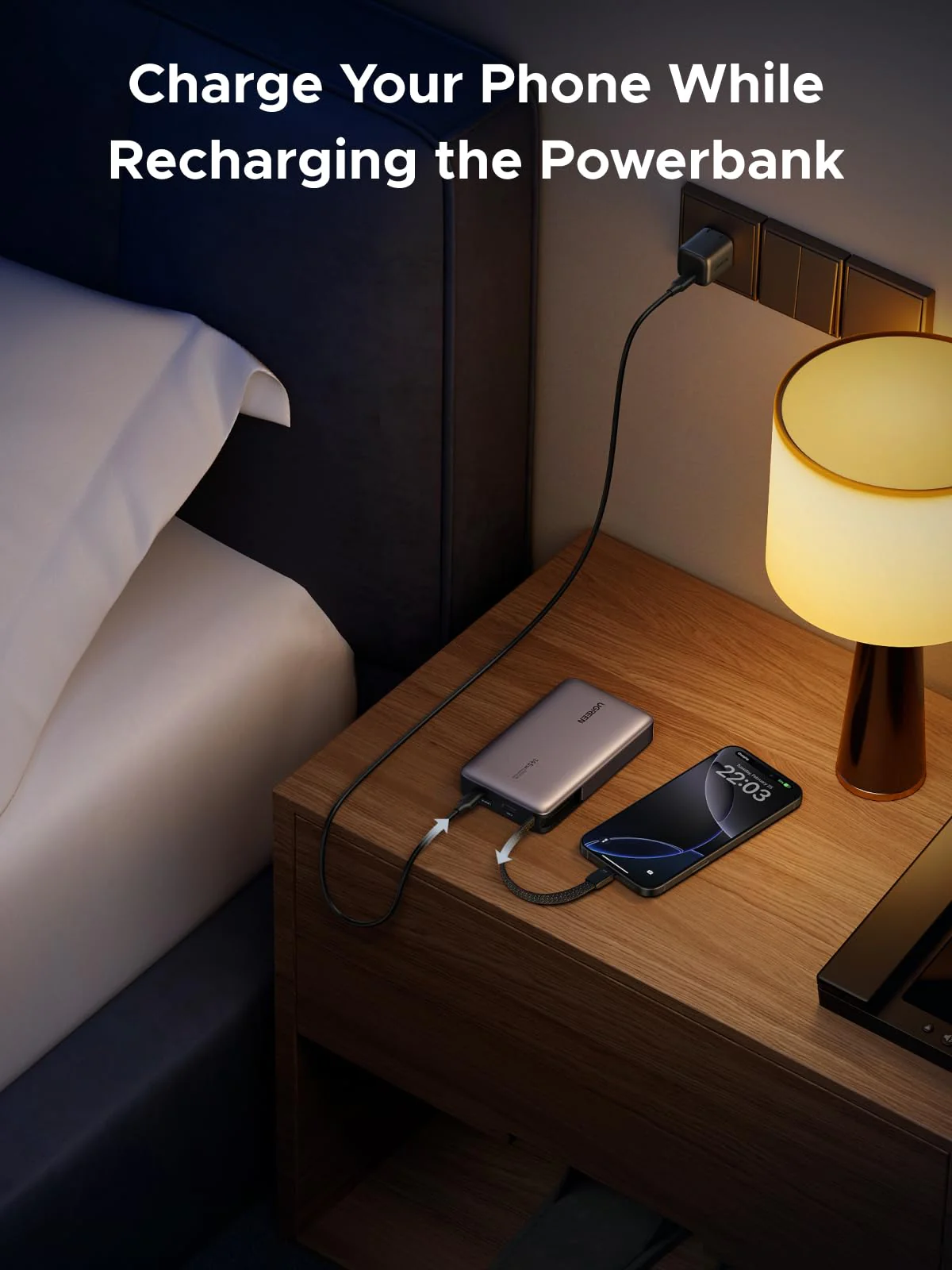 UGREEN Nexode Power Bank (20000mAh, 145W, 3-Port, Built-in Cable) - Image 8