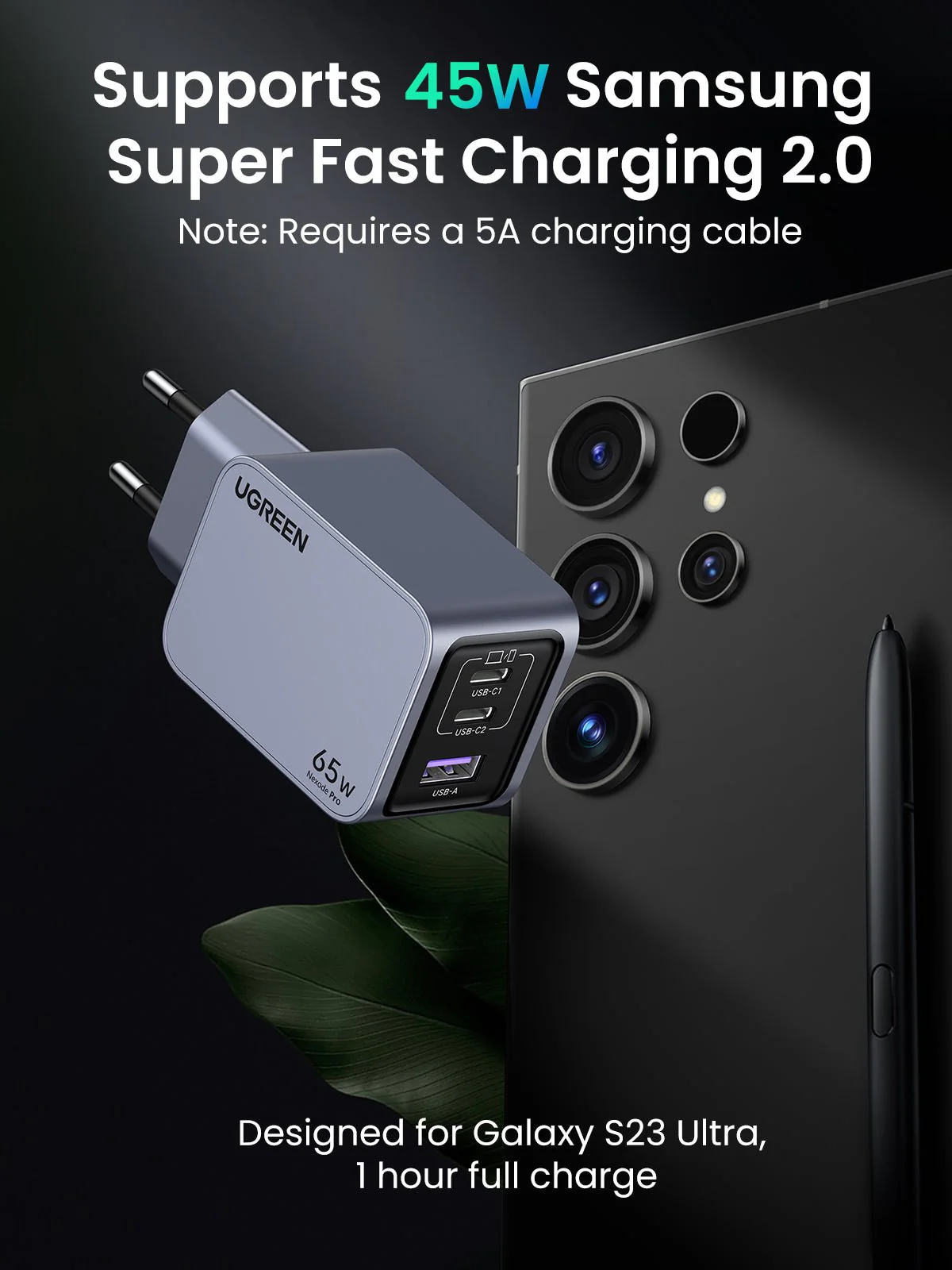 UGREEN Nexode Pro 65W 3-Port GaN Mini Fast Charger - Image 6
