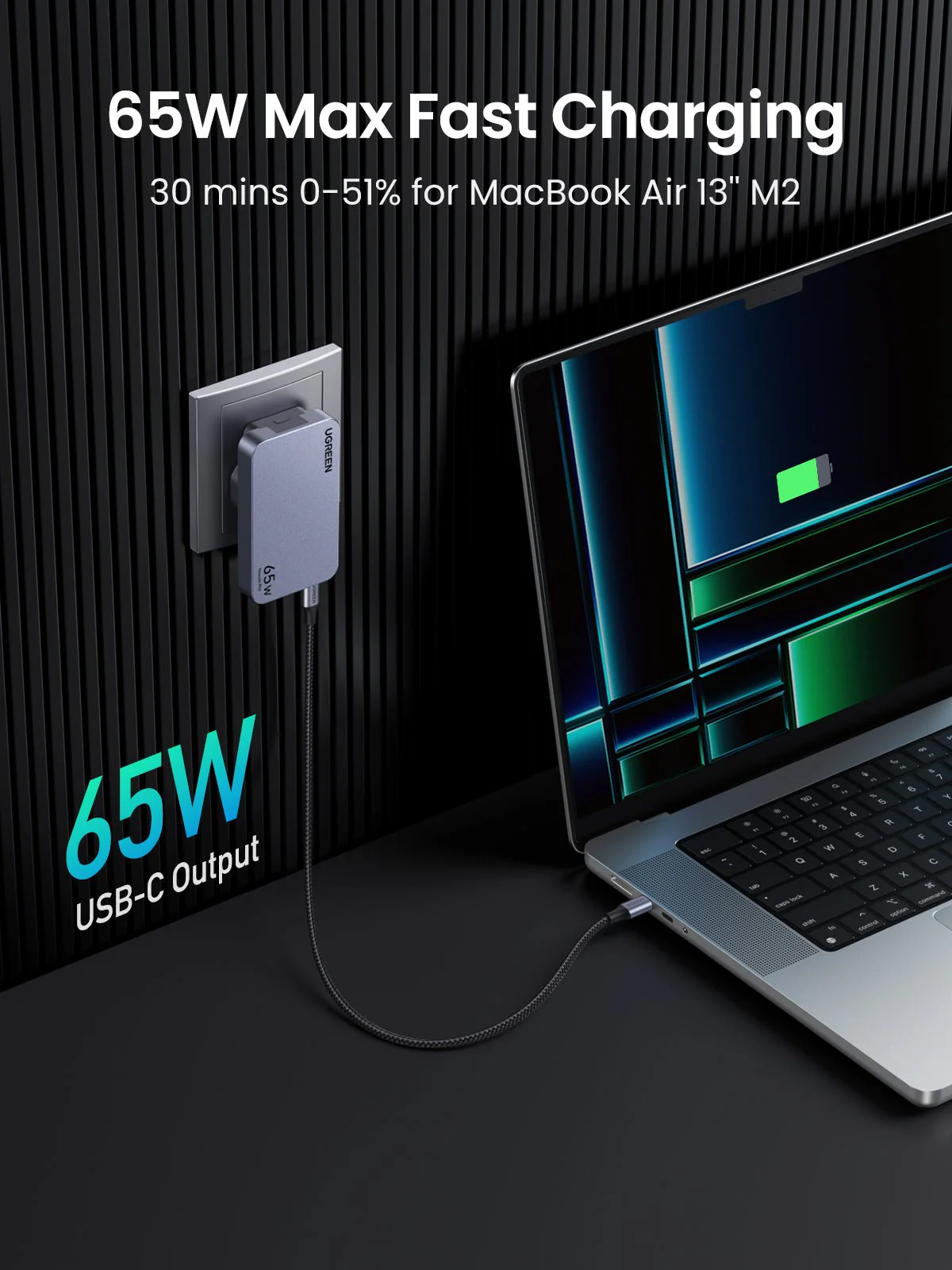 UGREEN Nexode Pro 65W 3-Port GaN Ultra-Slim Fast Charger - Image 3