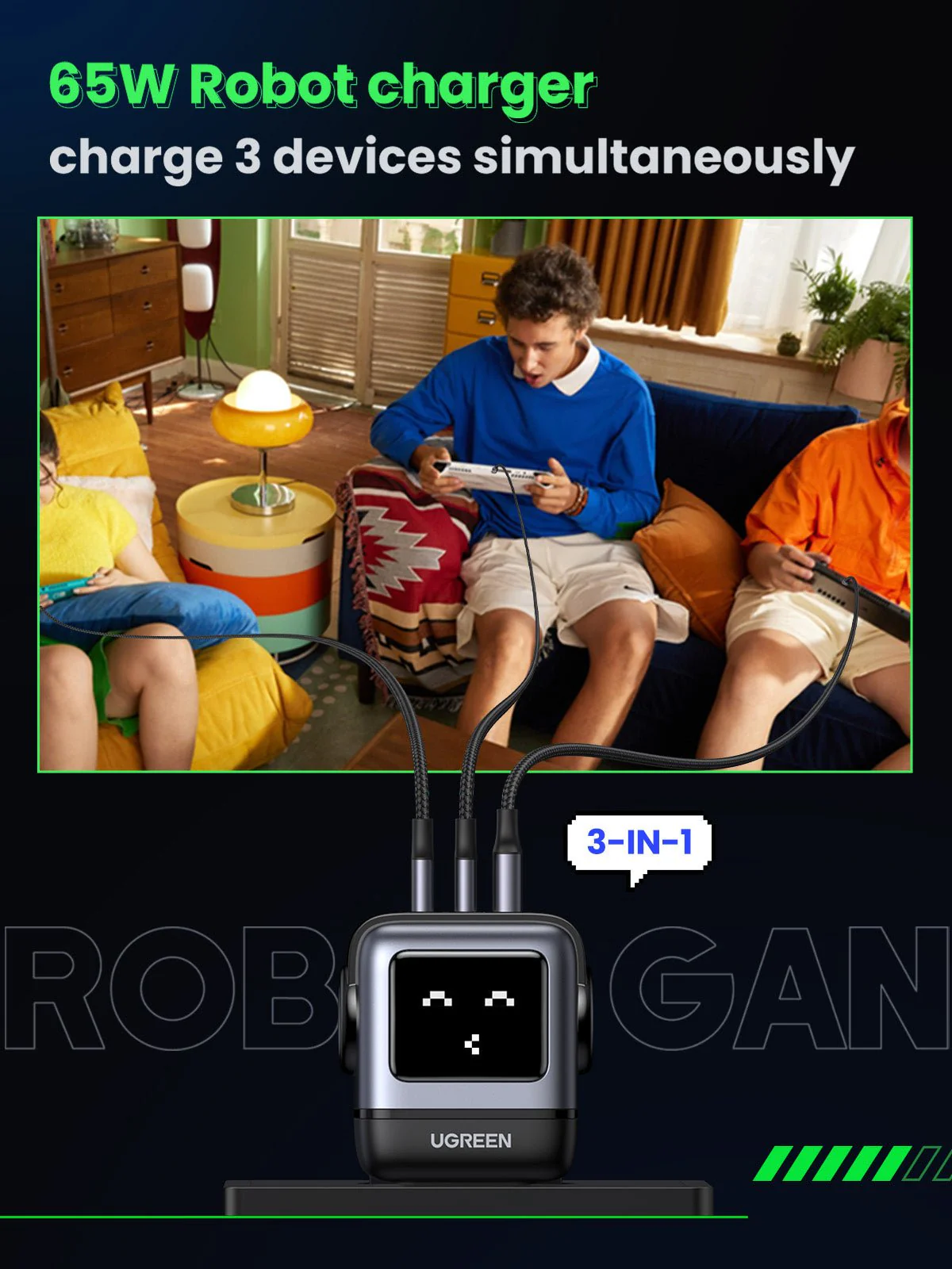 UGREEN Uno Charger 65W (Black) - Image 5