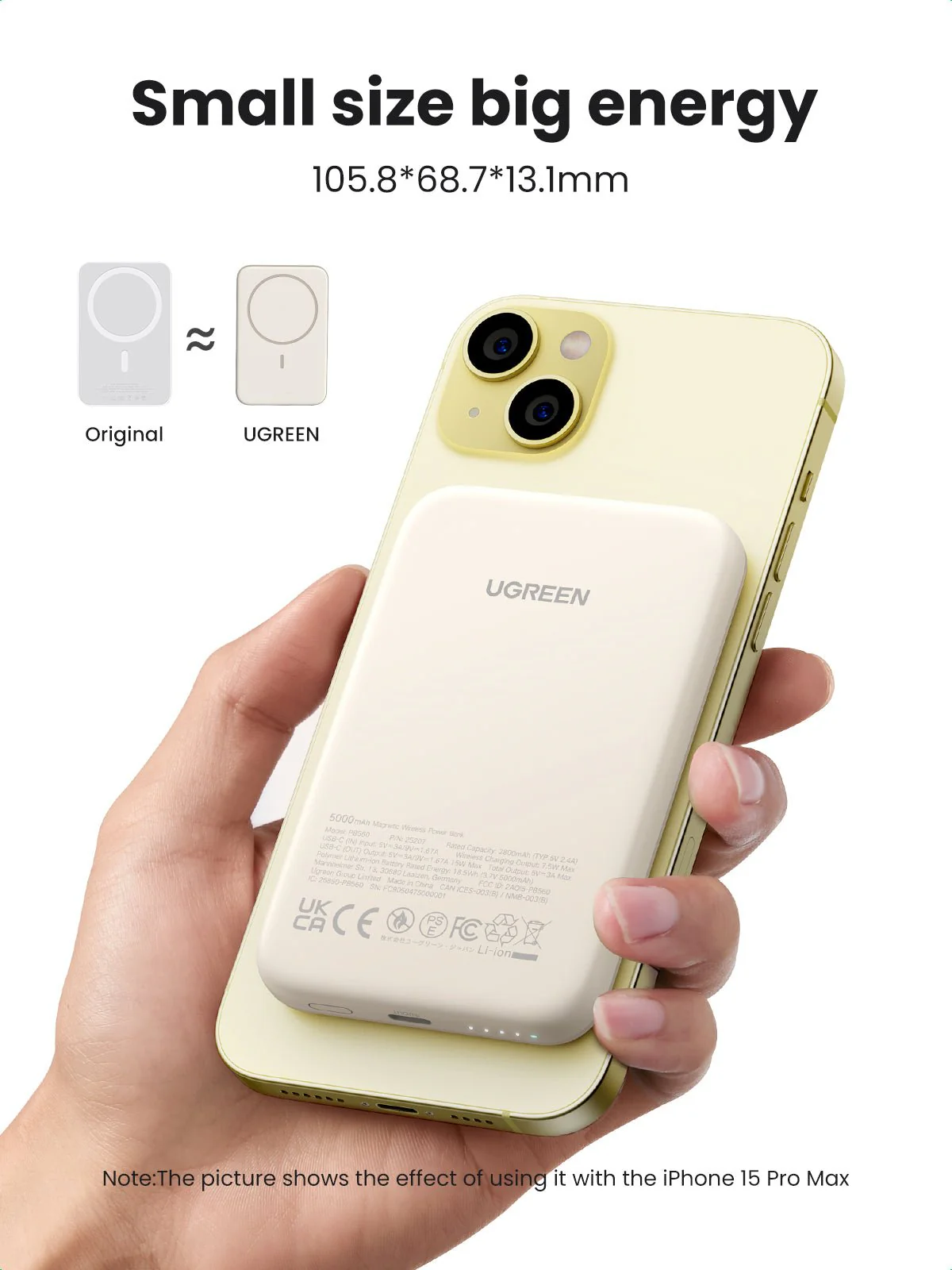 UGREEN Wireless Magnetic Power Bank 5000mAh - Image 9
