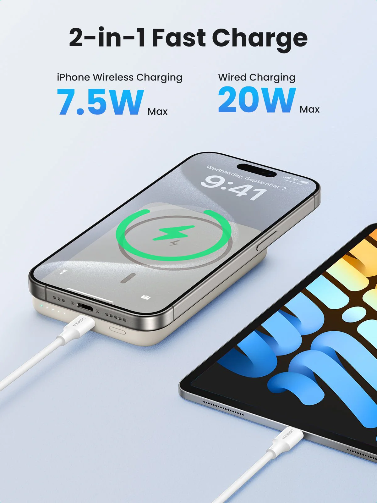 UGREEN Wireless Magnetic Power Bank 10000mAh - Image 6