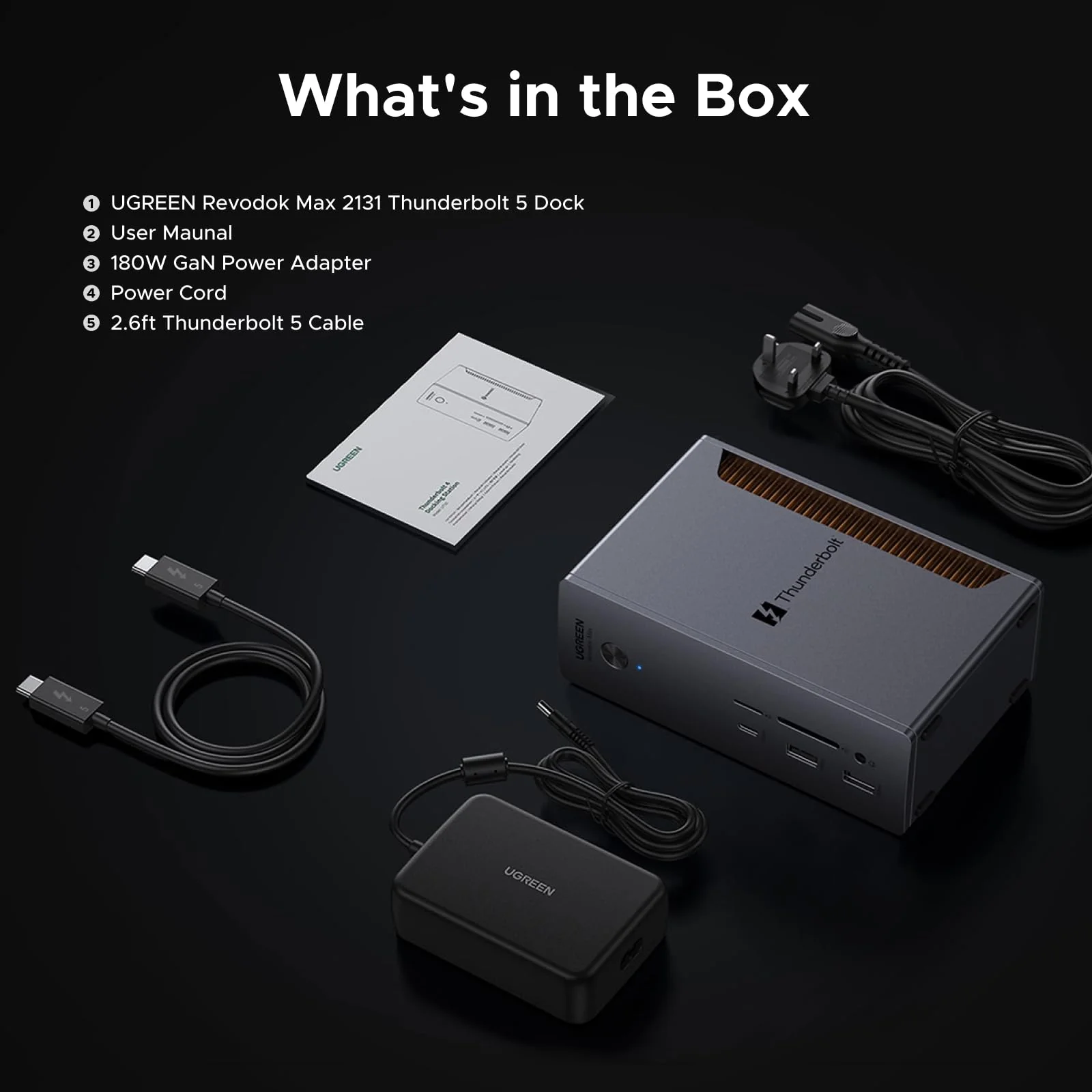 UGREEN Revodok Max 2131 Thunderbolt 5 Docking Station 8K@60Hz 140W - Image 9