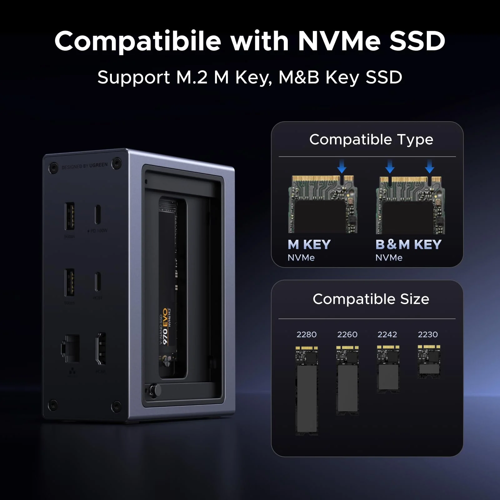 Revodok Pro 10-in-1 Docking Station (4K@60Hz, 10Gbps, 100W PD Charging) - Image 4