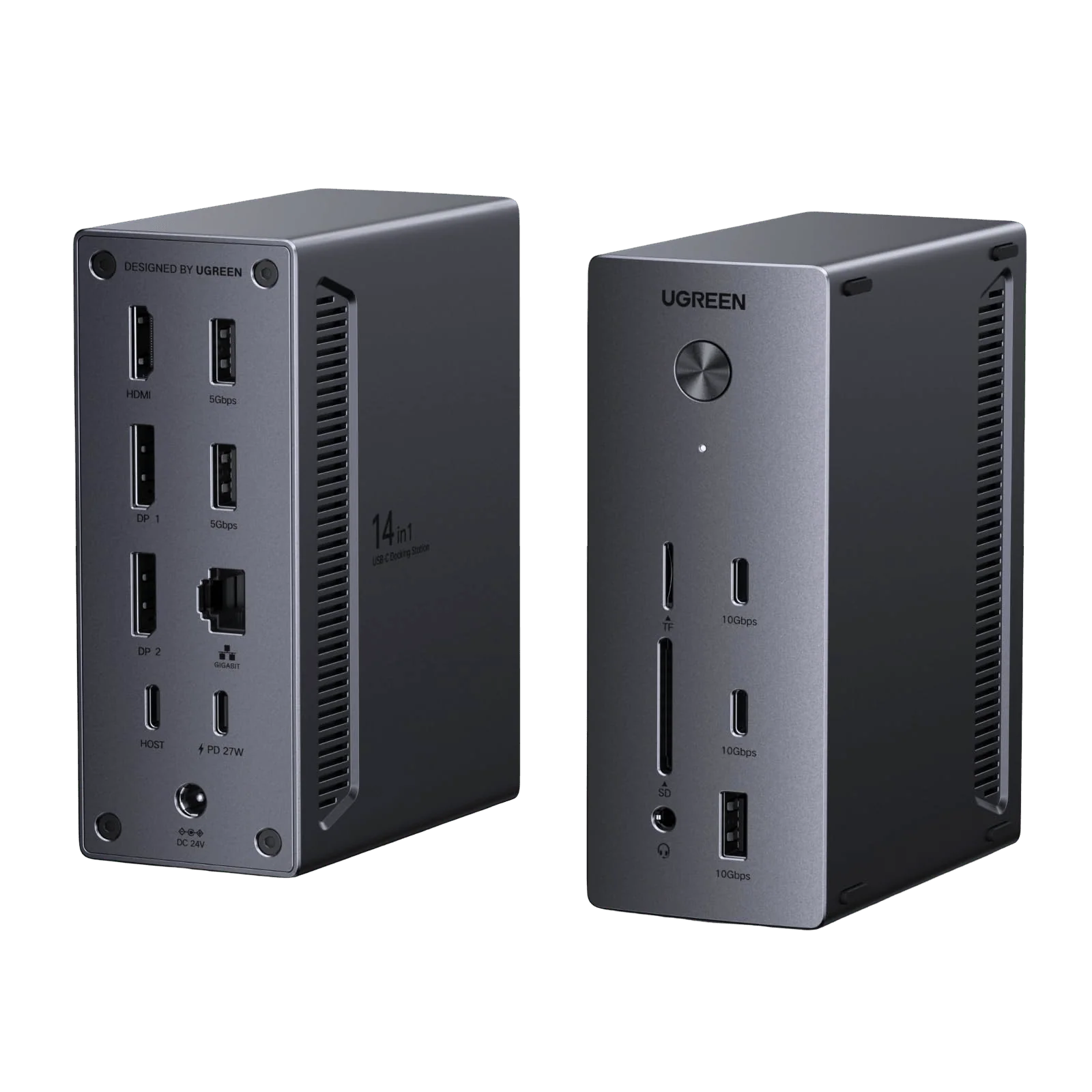 UGREEN Revodok Pro 14-in-1 Docking Station (Triple 4K, 2x DP + HDMI, 100W Charging, 10Gbps)
