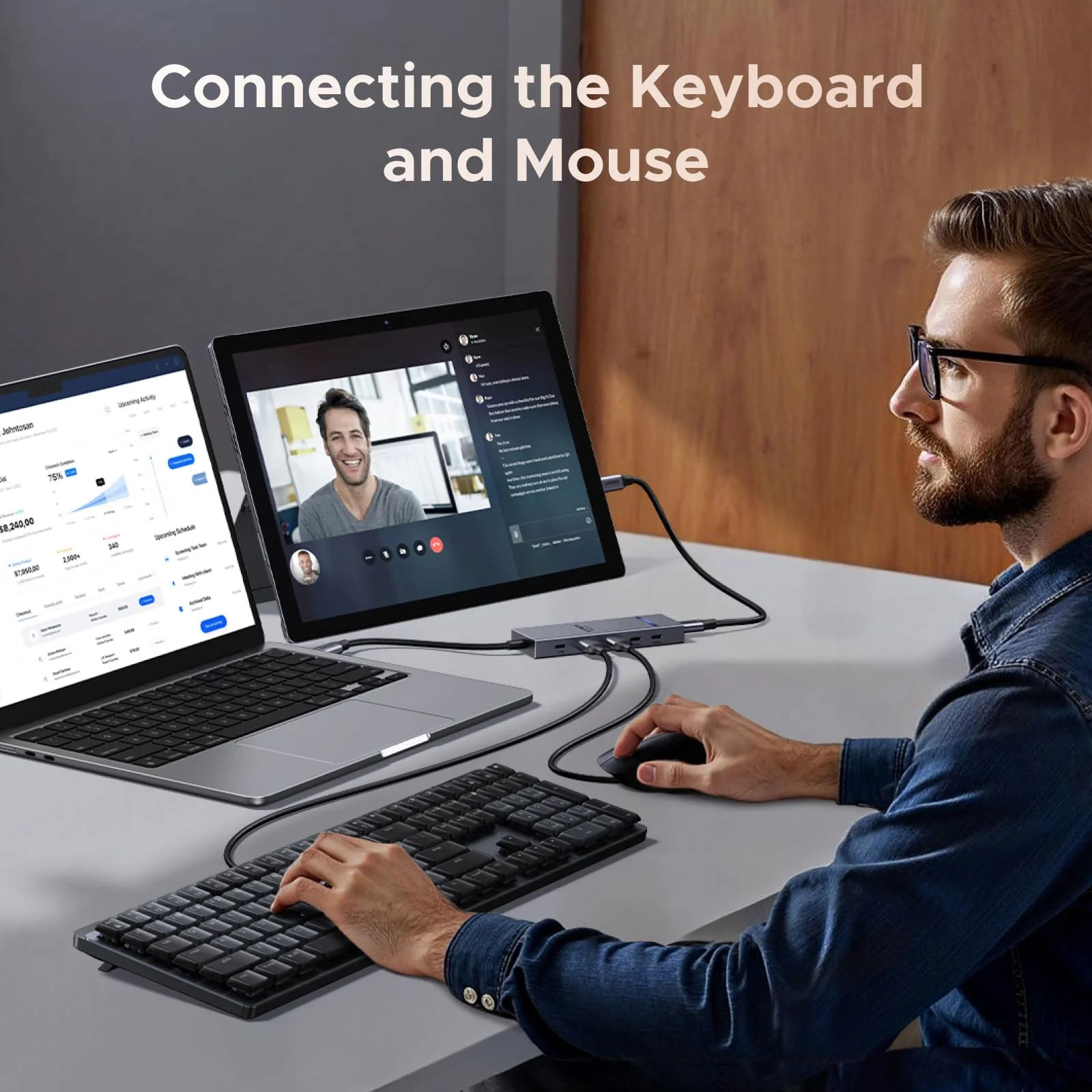 UGREEN Revodok Pro 6-in-1 USB-C Hub (4K@60Hz, 4x 10Gbps, 100W PD) - Image 6
