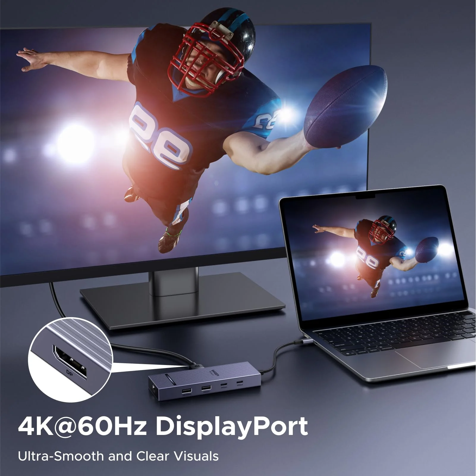 UGREEN Revodok Pro 7-IN-1 USB-C Hub (DisplayPort 4K@60Hz, Ethernet, 100W PD) - Image 3