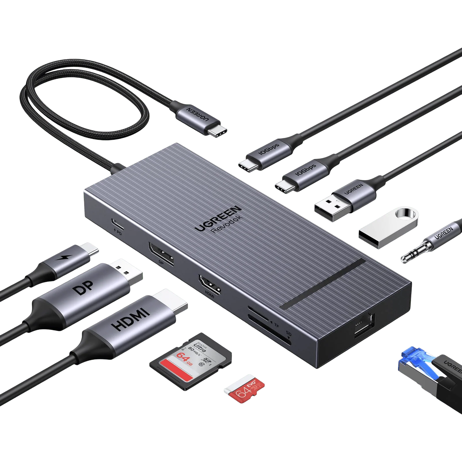 UGREEN Revodok Pro Docking Station (11-Port, Dual 4K, 100W)
