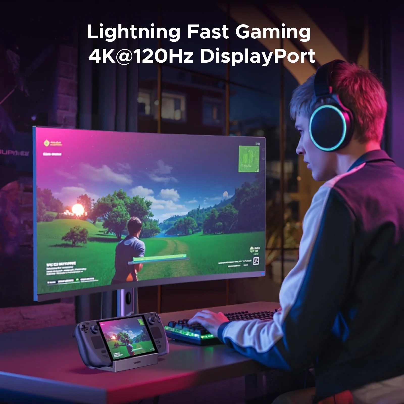 GREEN Steam Deck Docking Station (9-Port, 4K@120Hz, 100W) - Image 3