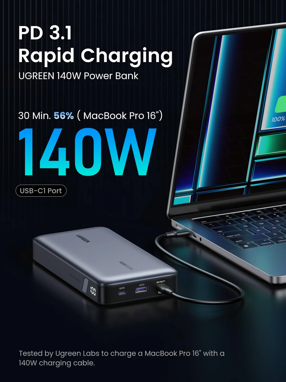 UGREEN Nexode Power Bank  25000mAh 145W - Image 3