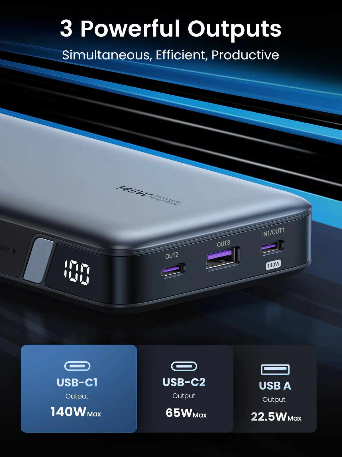 UGREEN Nexode Power Bank  25000mAh 145W - Image 4