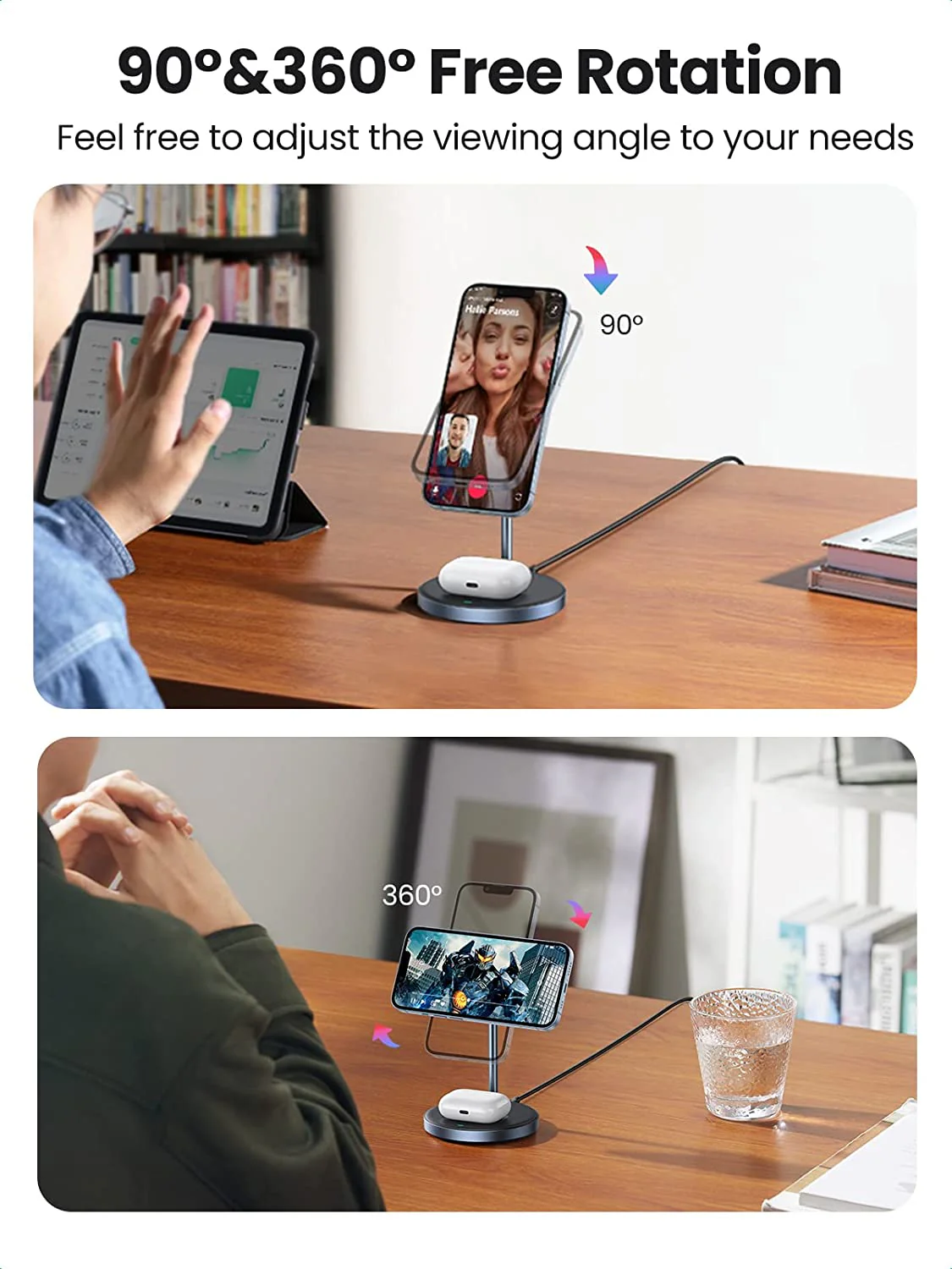 UGREEN 2-in-1 Wireless Charging Station - Image 4
