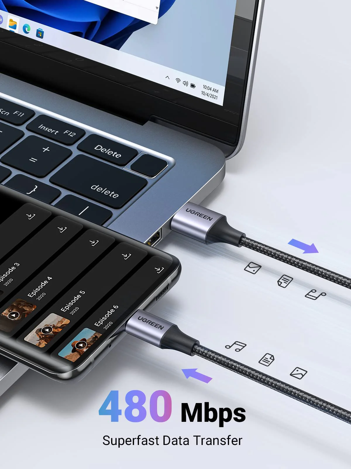UGREEN 2 Pack USB to USB C Cables(0.5m) - Image 3