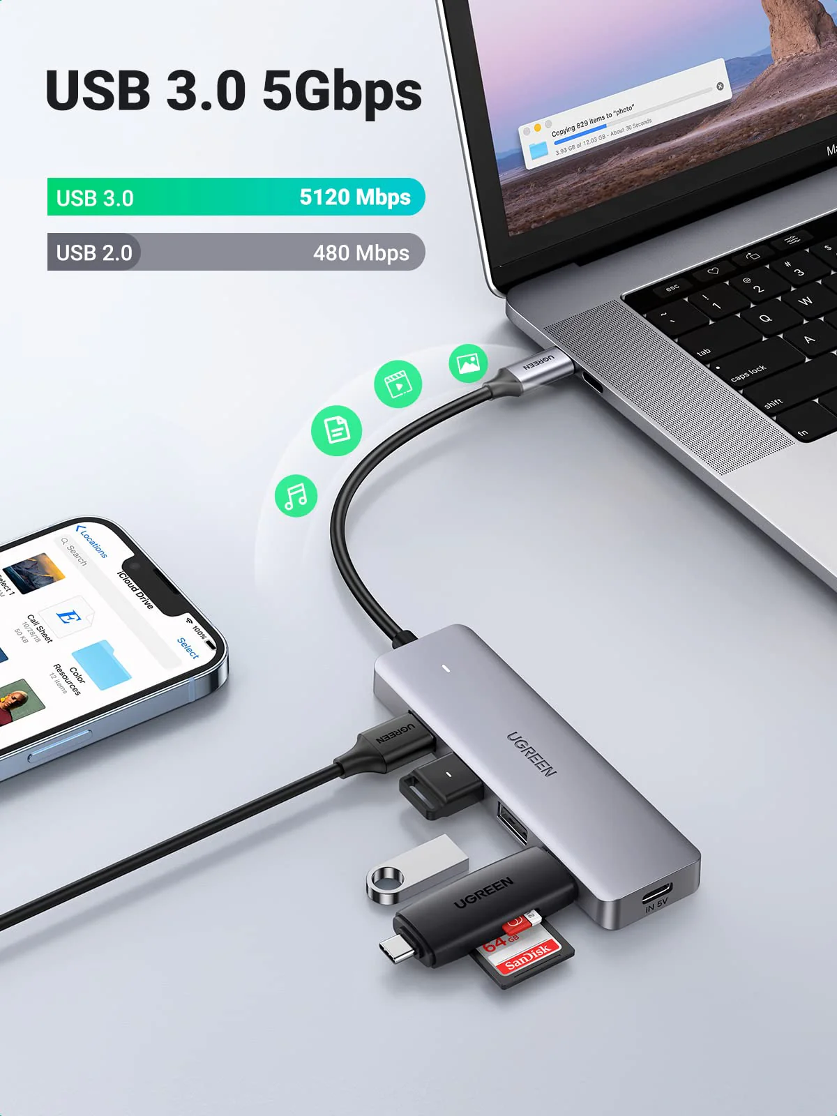 UGREEN 4-in-1 USB C Hub - Image 7