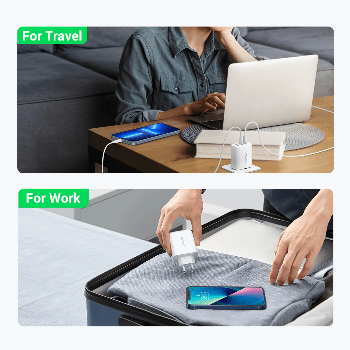 UGREEN 65W USB C Charger with 3-Ports - Image 5