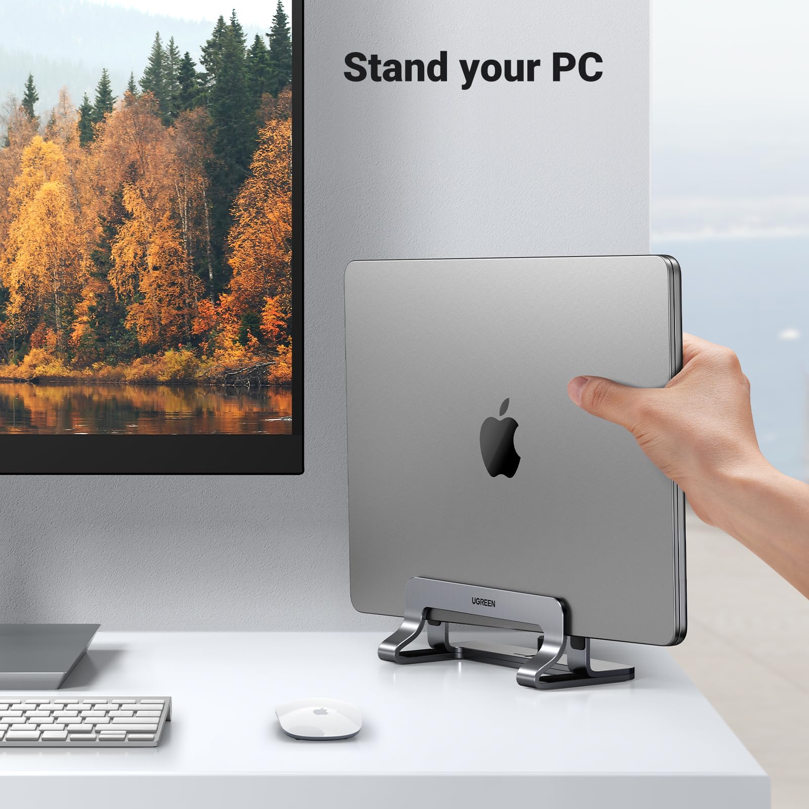 UGREEN Adjustable Vertical Laptop Stand - Image 2
