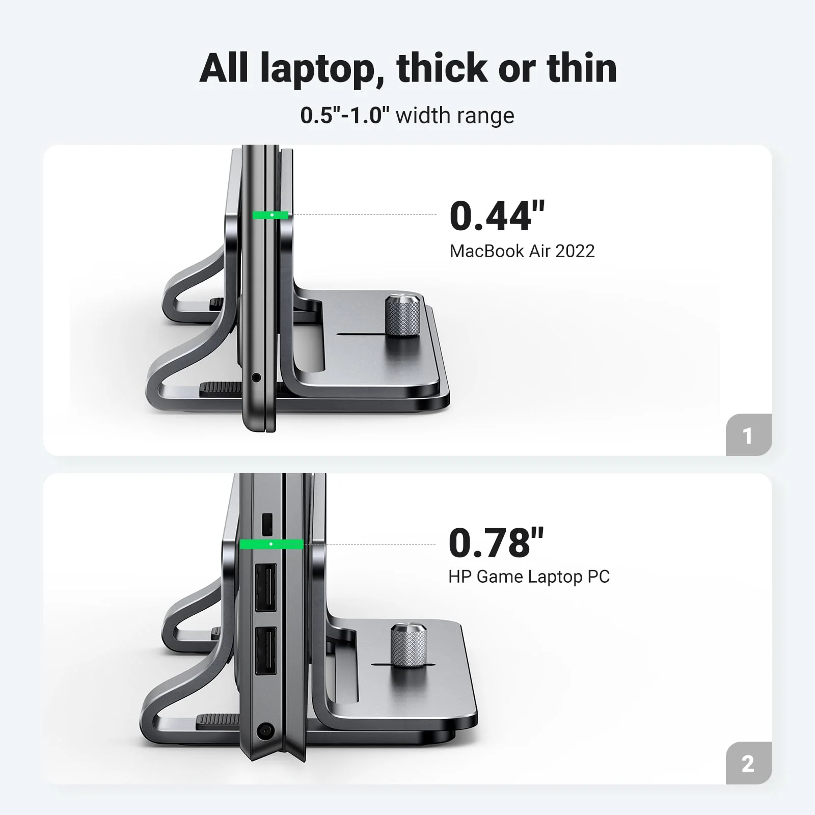 UGREEN Adjustable Vertical Laptop Stand - Image 3