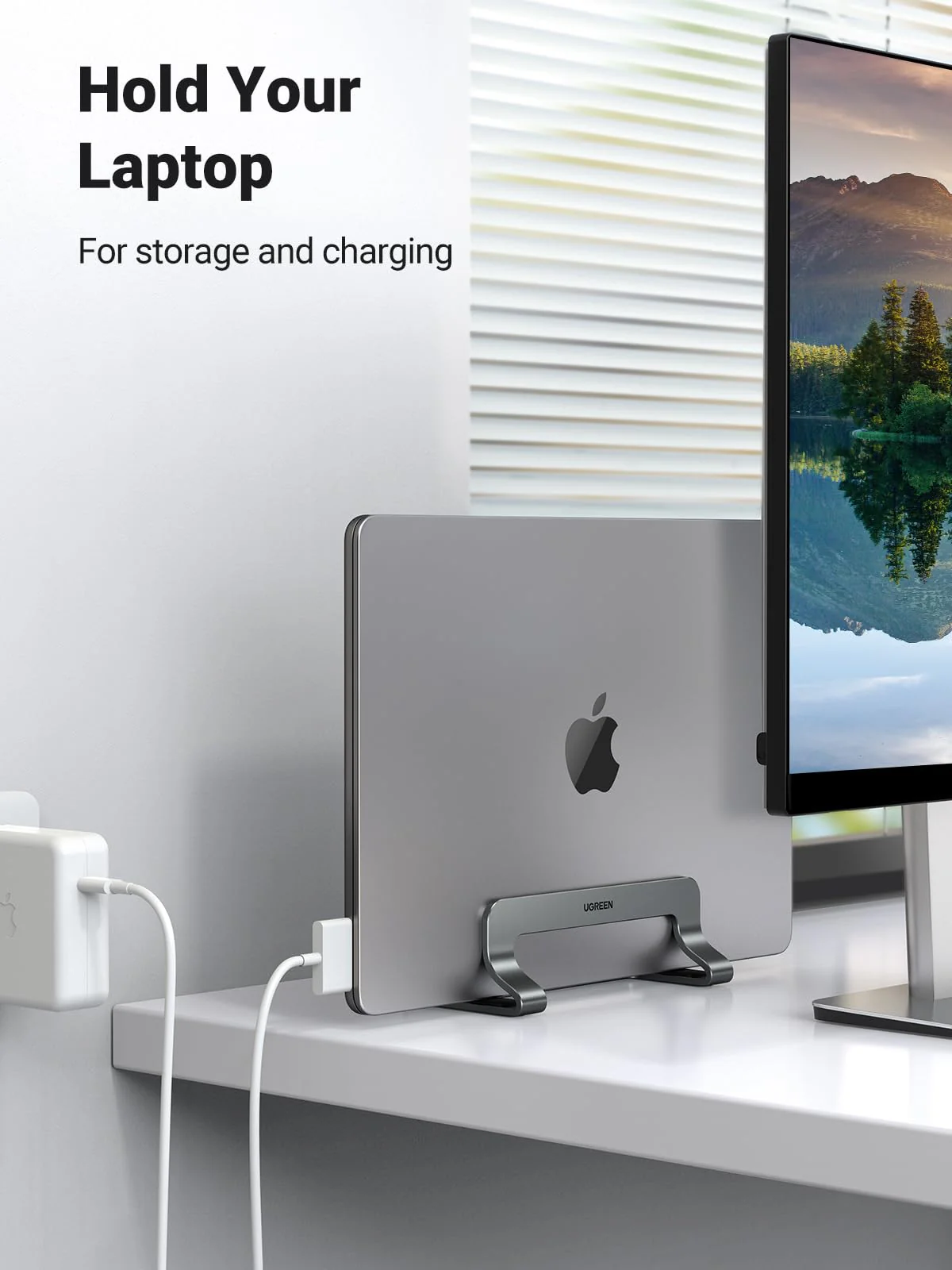 UGREEN Adjustable Vertical Laptop Stand - Image 8