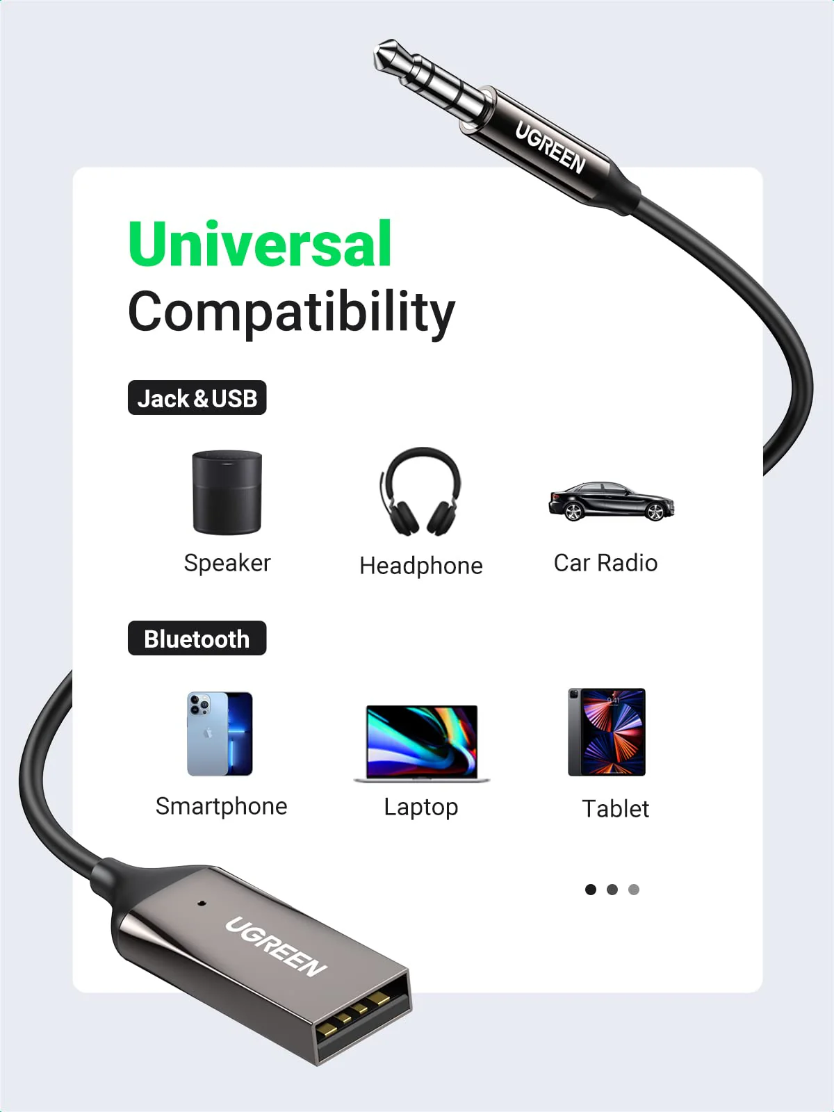 UGREEN Bluetooth Aux Adapter V5.3 - Image 3