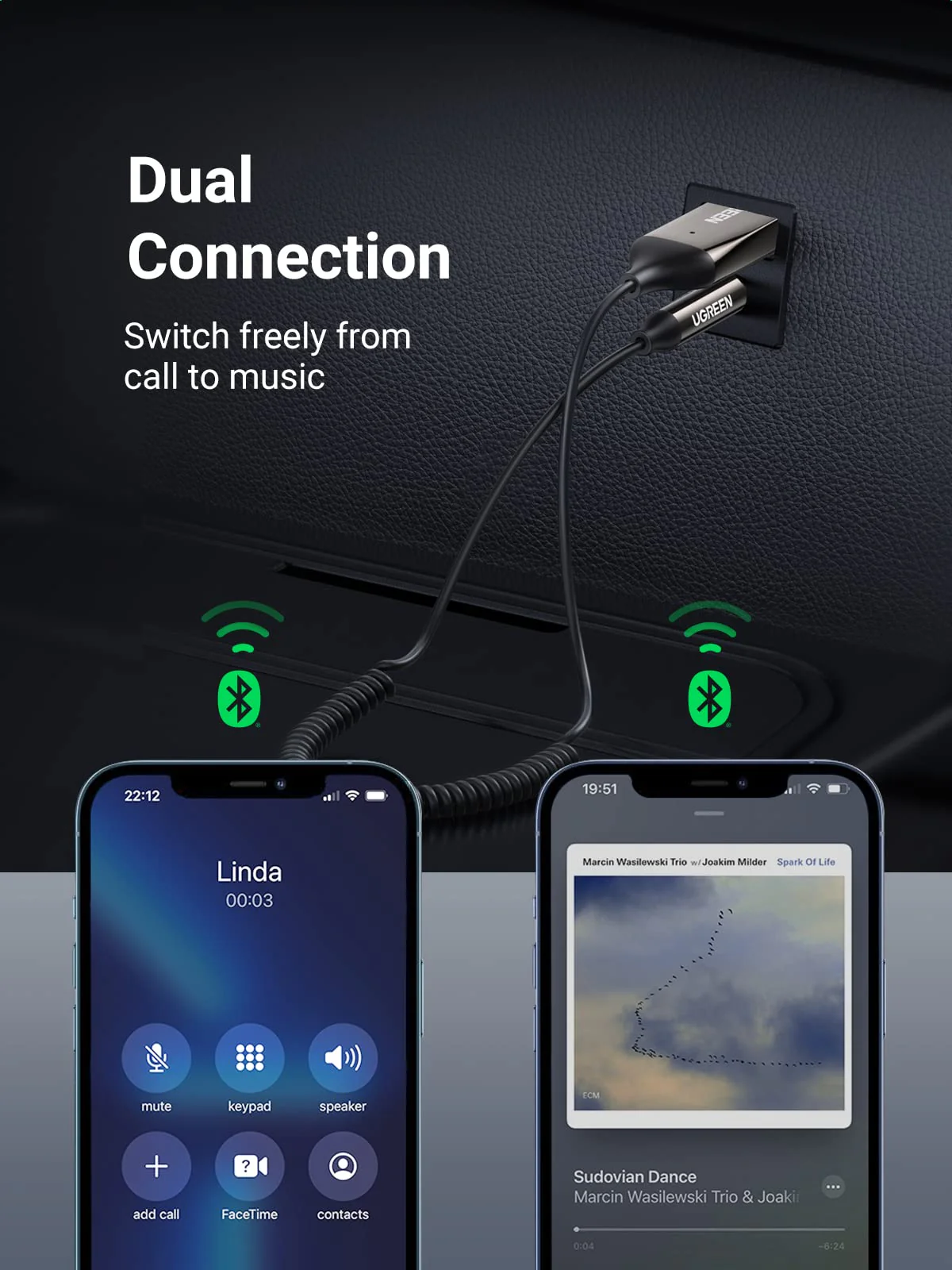 UGREEN Bluetooth Aux Adapter V5.3 - Image 6