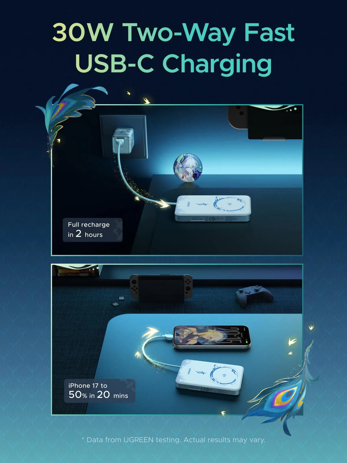 UGREEN x Honkai: Star Rail 10000mAh 30W Magnetic Power Bank - Image 3