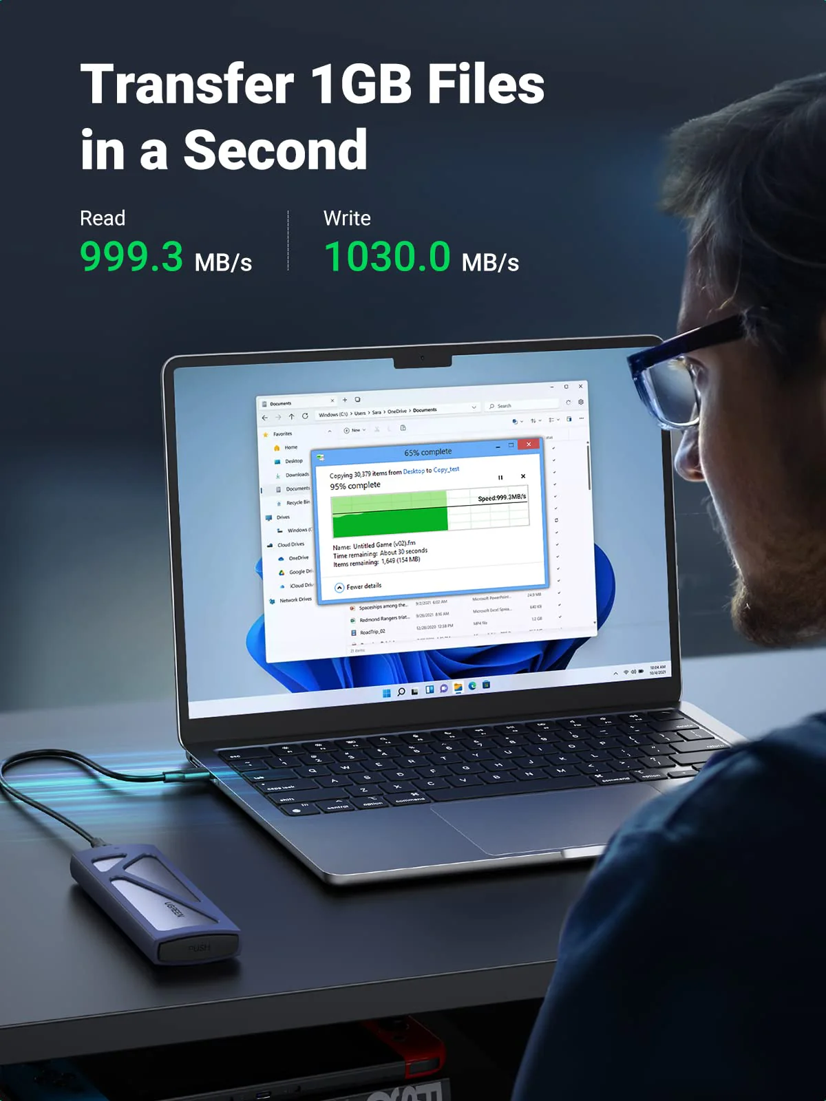 UGREEN M.2 NVMe 10 Gbps SSD Enclosure - Image 3